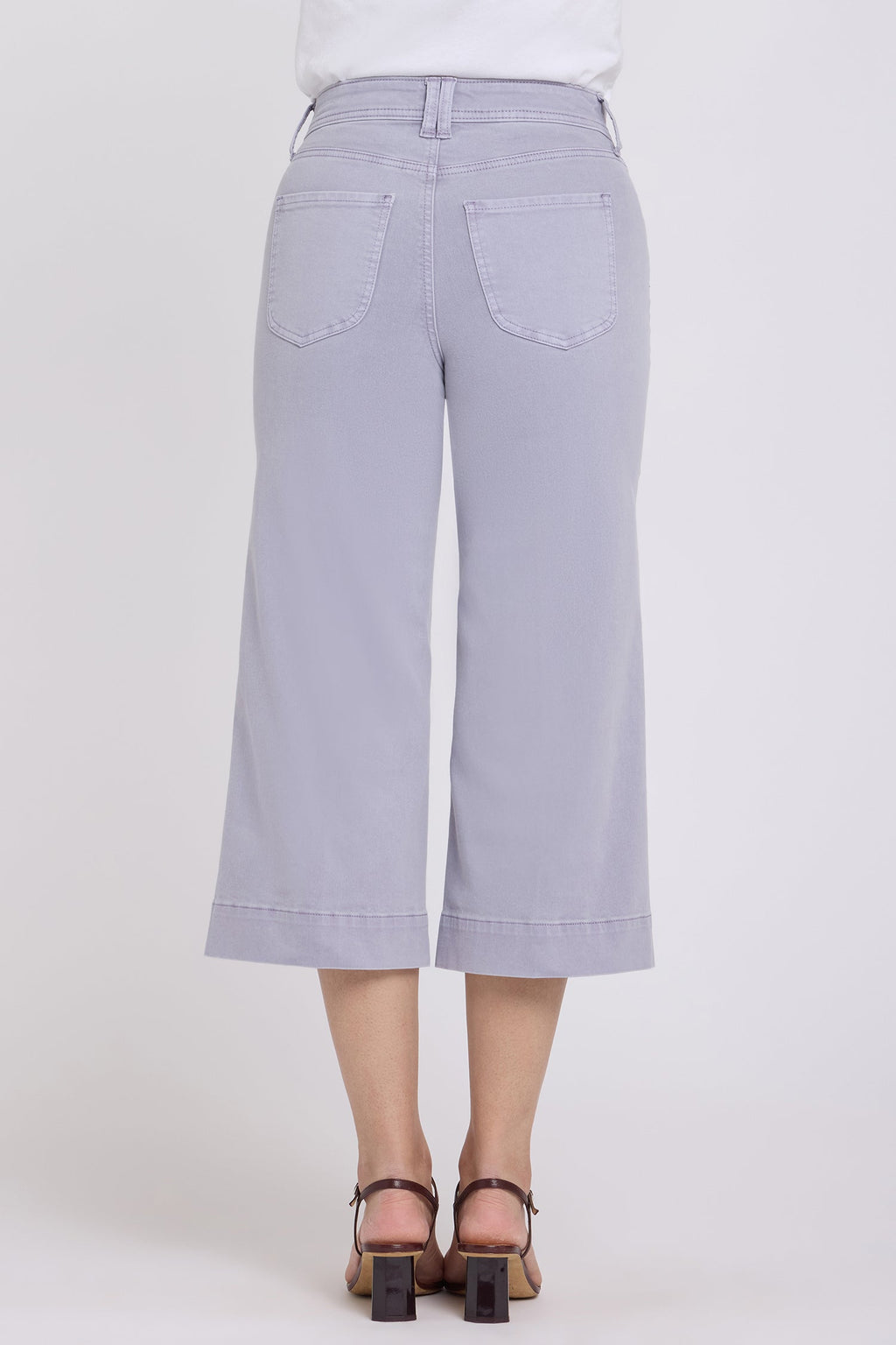 Brigitte Wide Leg Capri Jeans - Vintage Lavender
