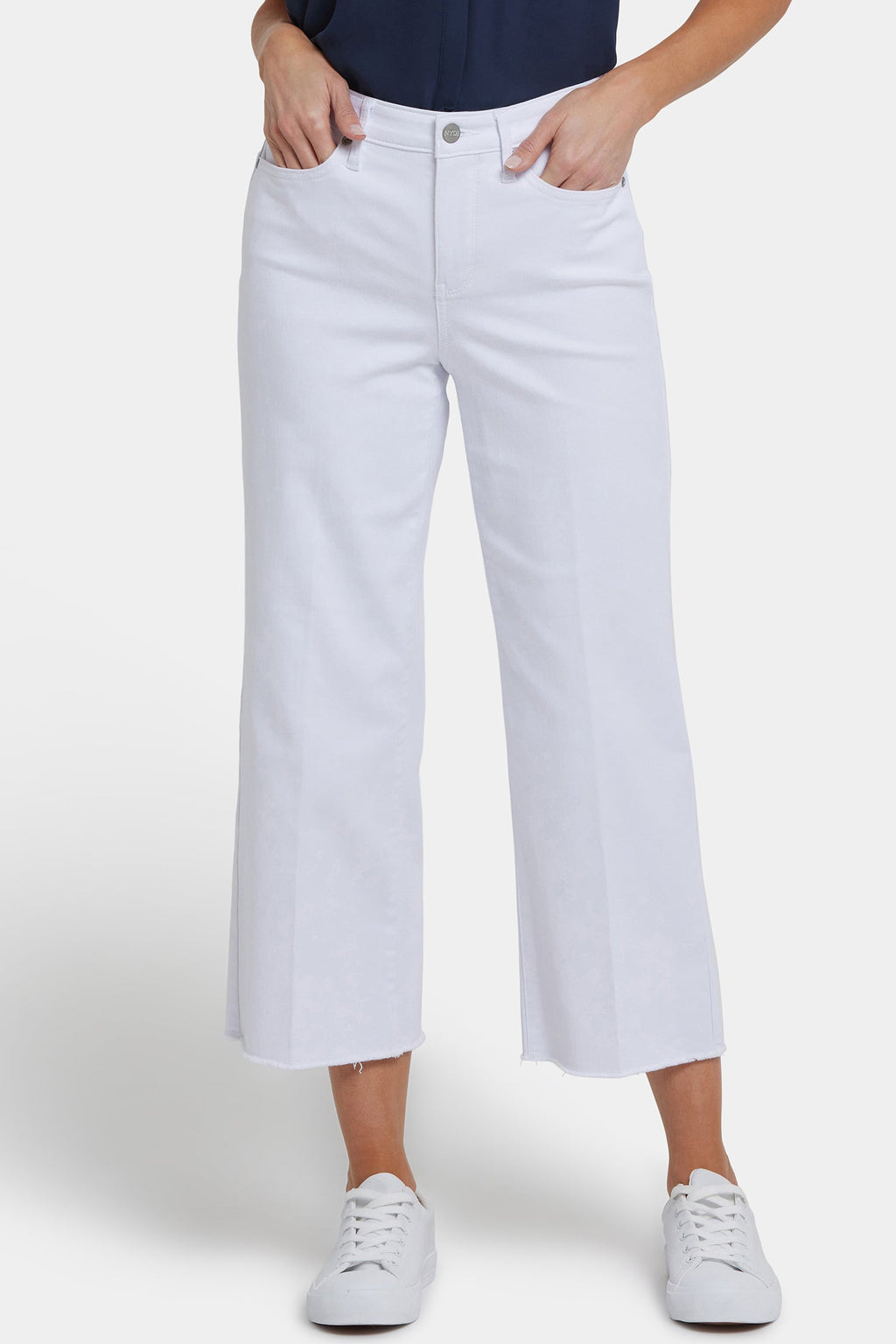 Coco Relaxed Wide Leg Crop Jeans - Optic White