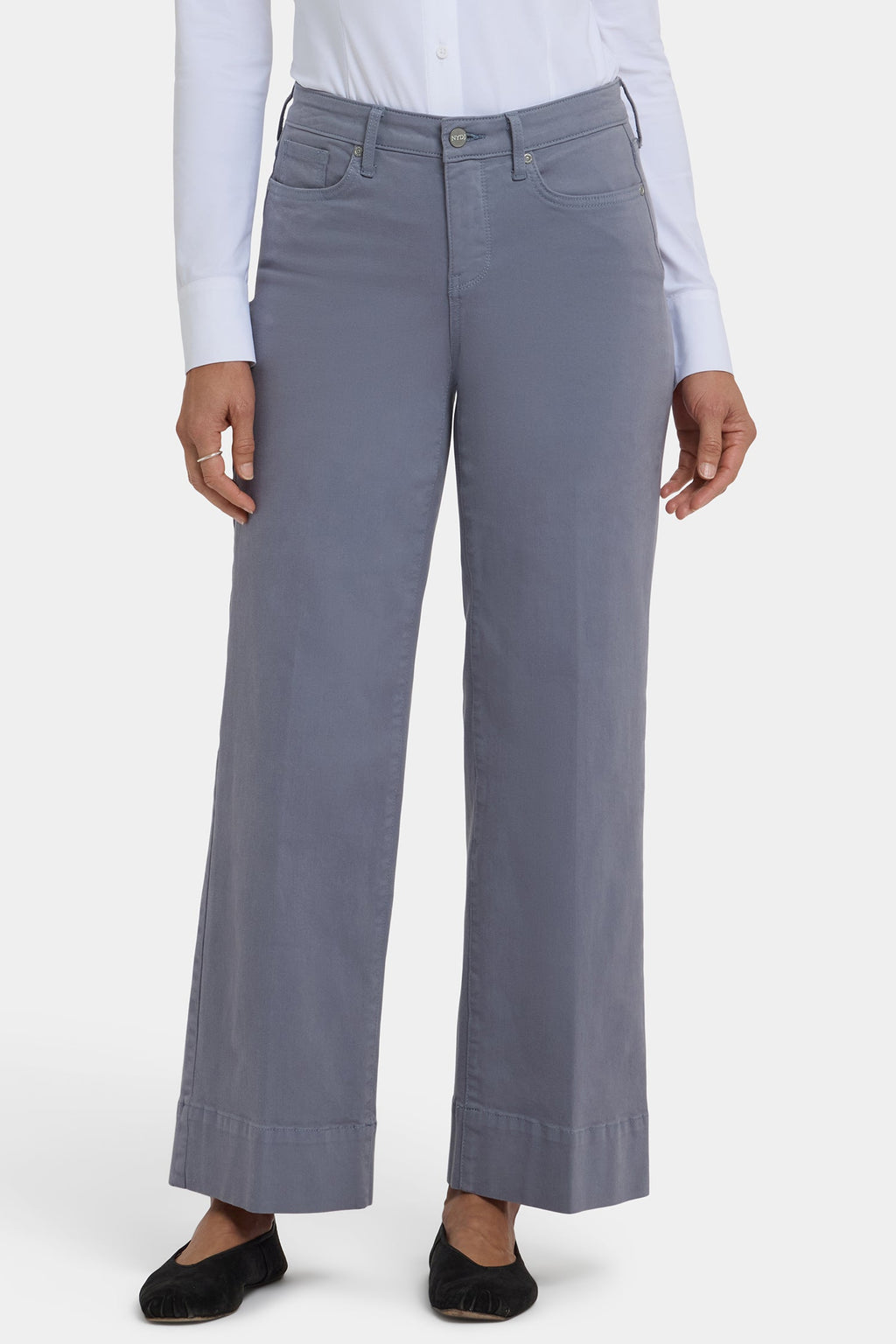 Teresa Wide Leg Ankle Jeans - Shadow Blue