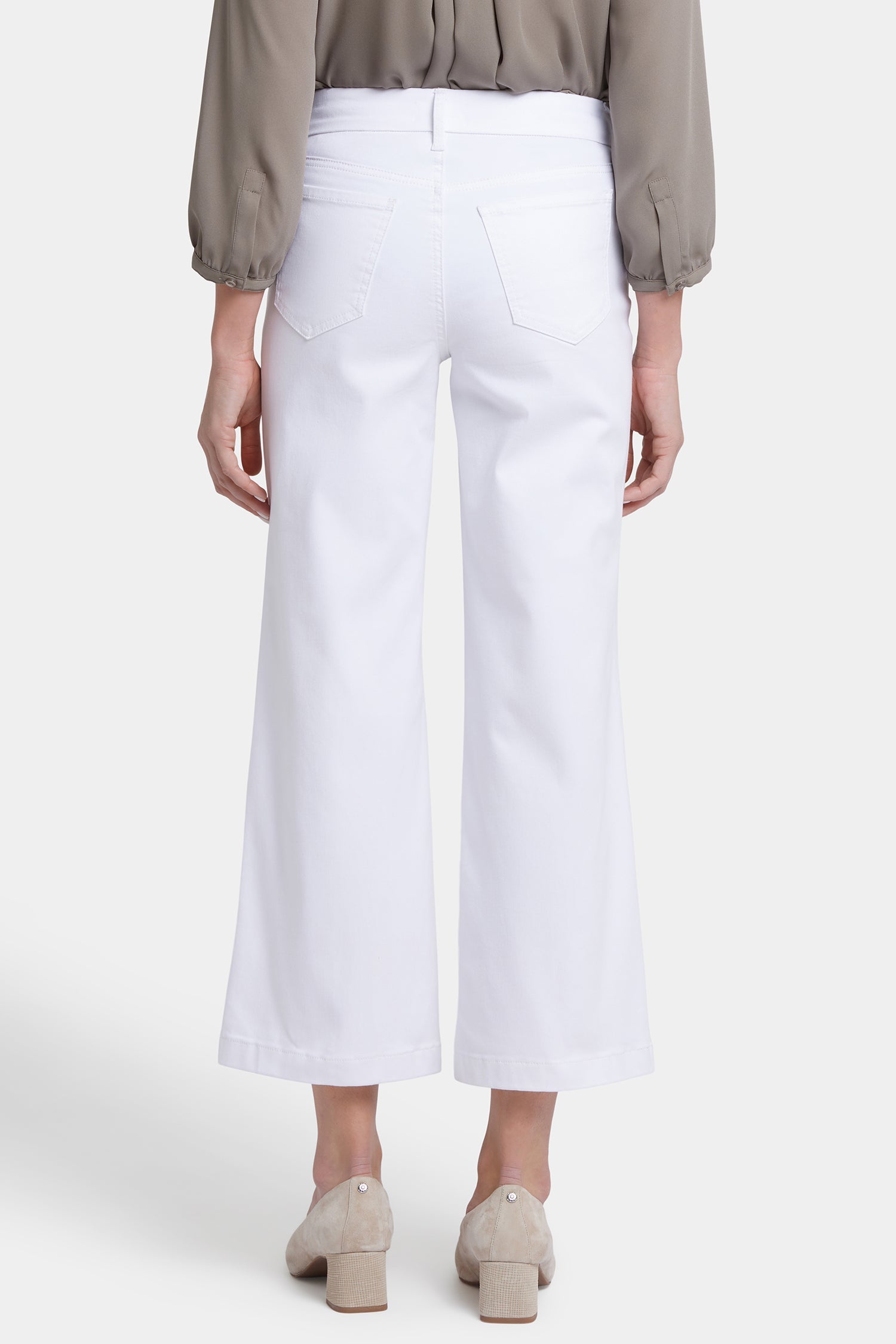 Waist-Match™ Teresa Wide Leg Ankle Jeans - Optic White