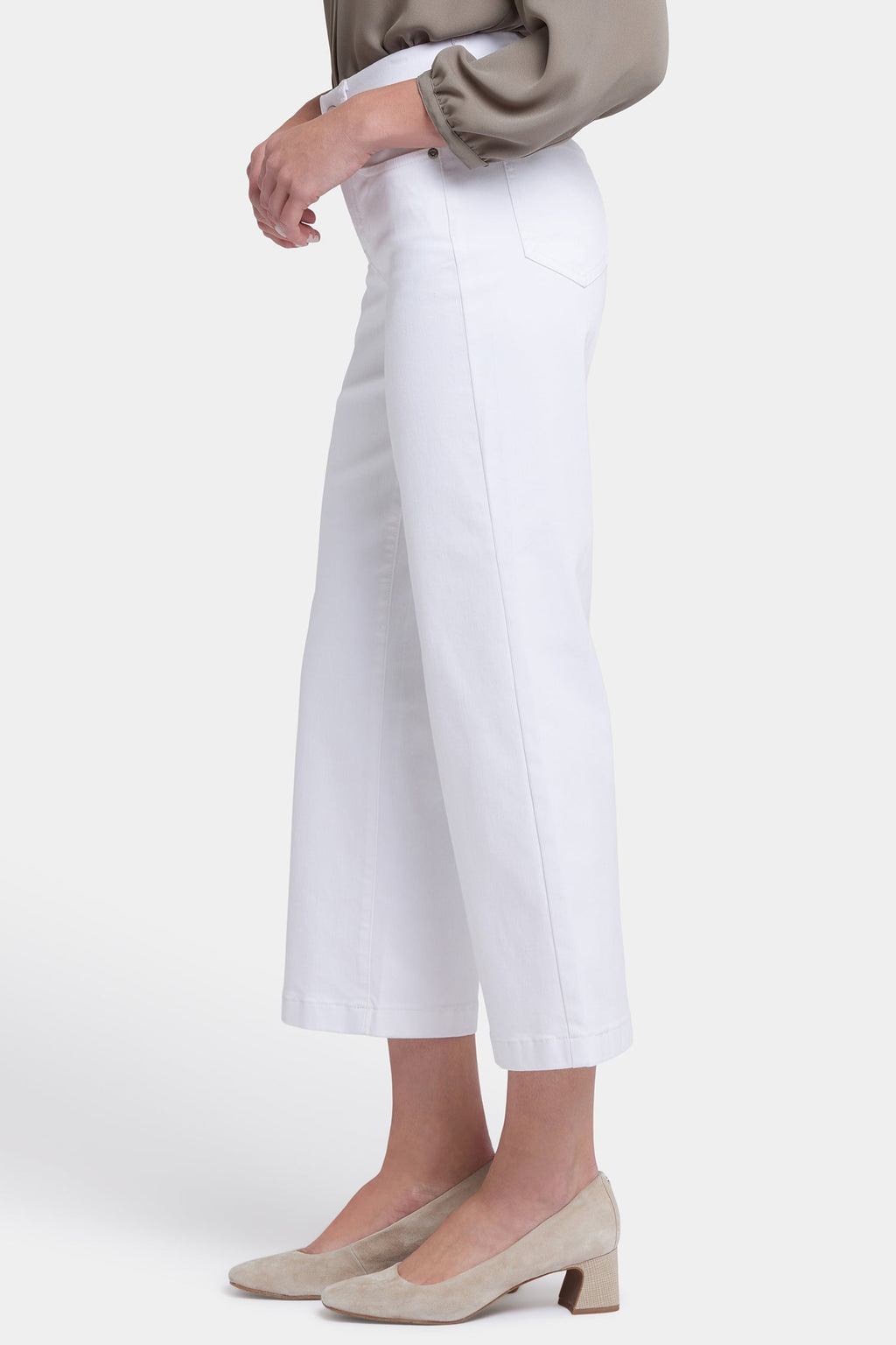 Waist-Match™ Teresa Wide Leg Ankle Jeans - Optic White