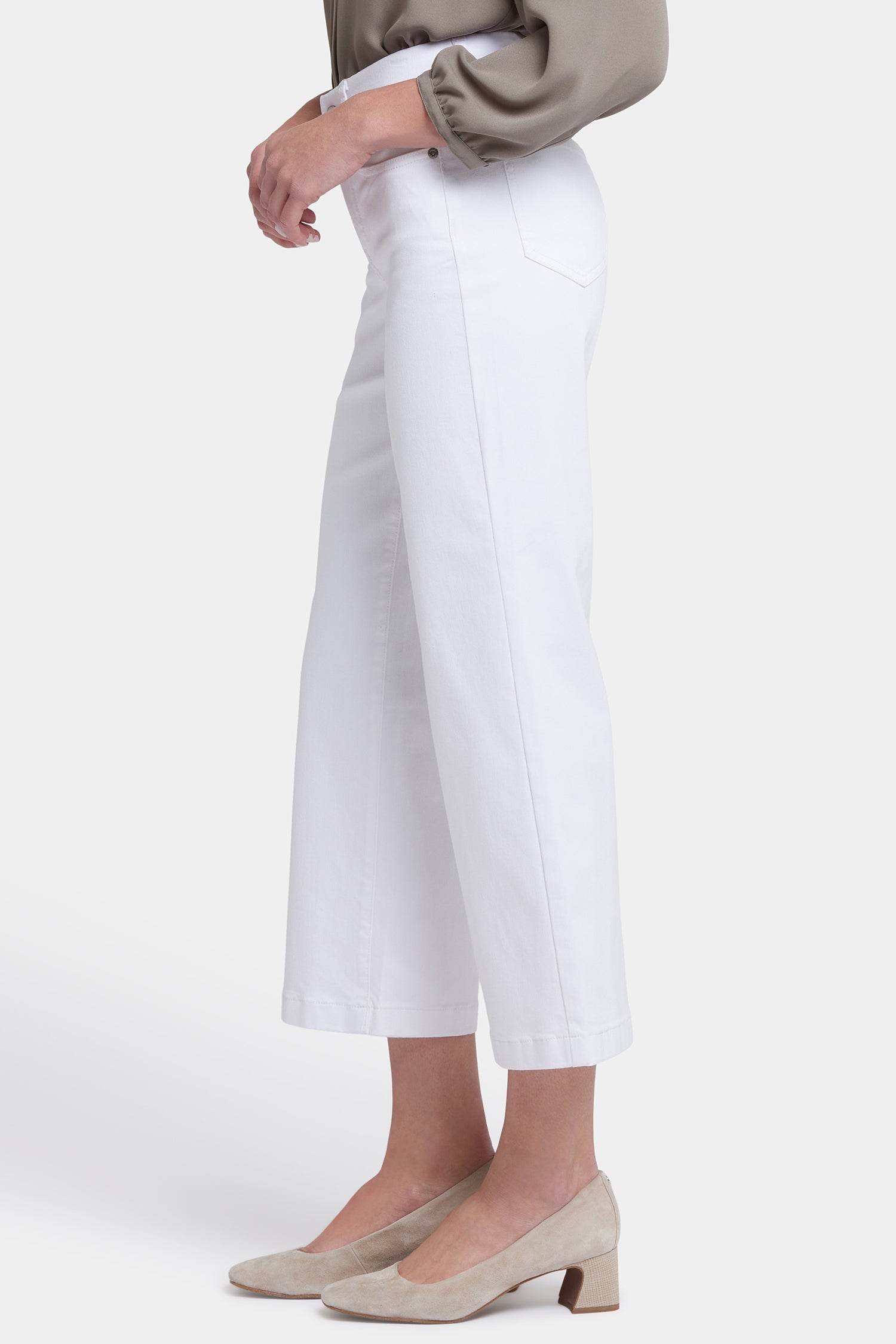 Waist-Match™ Teresa Wide Leg Ankle Jeans - Optic White