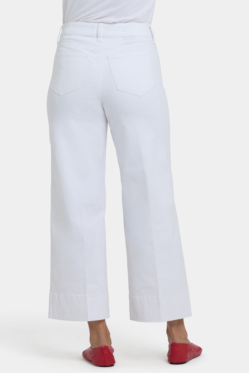 Teresa Wide Leg Ankle Jeans - Optic White