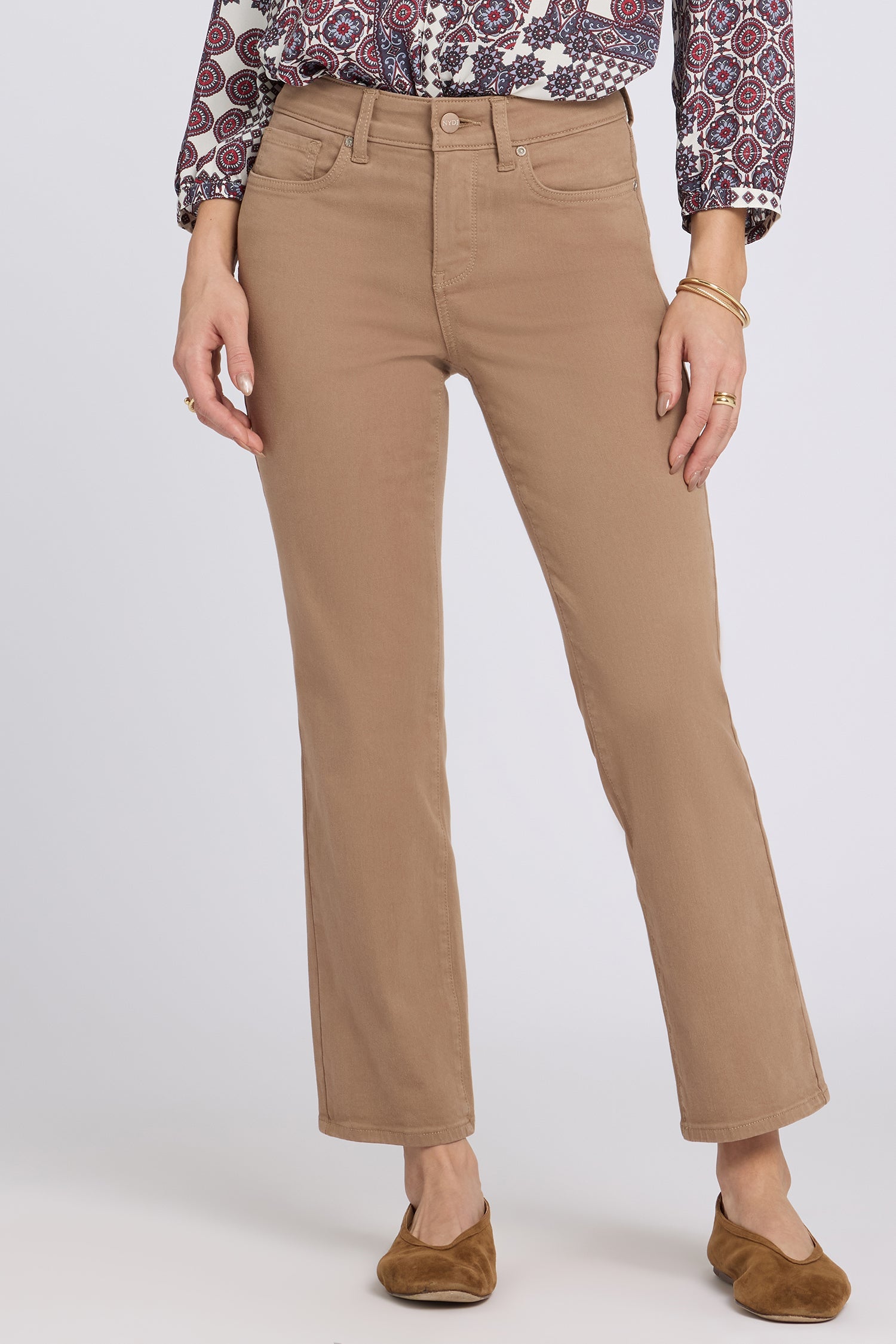 Marilyn Straight Ankle Jeans - Toasted Coconut