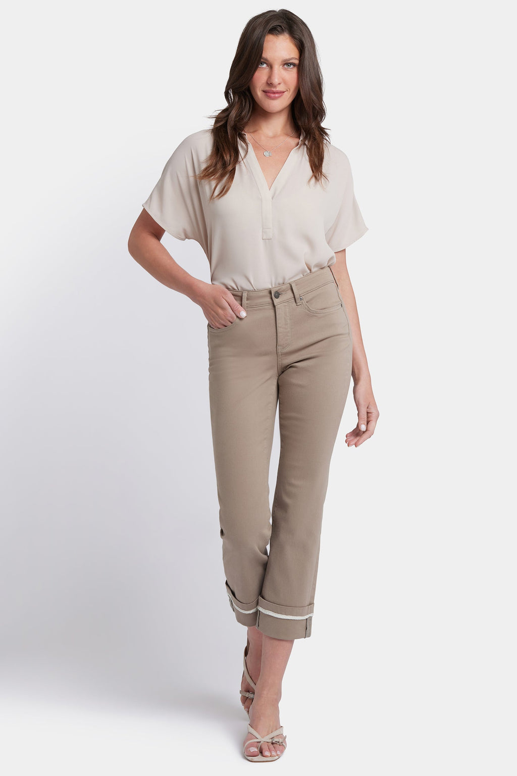 Marilyn Straight Ankle Jeans - Saddlewood