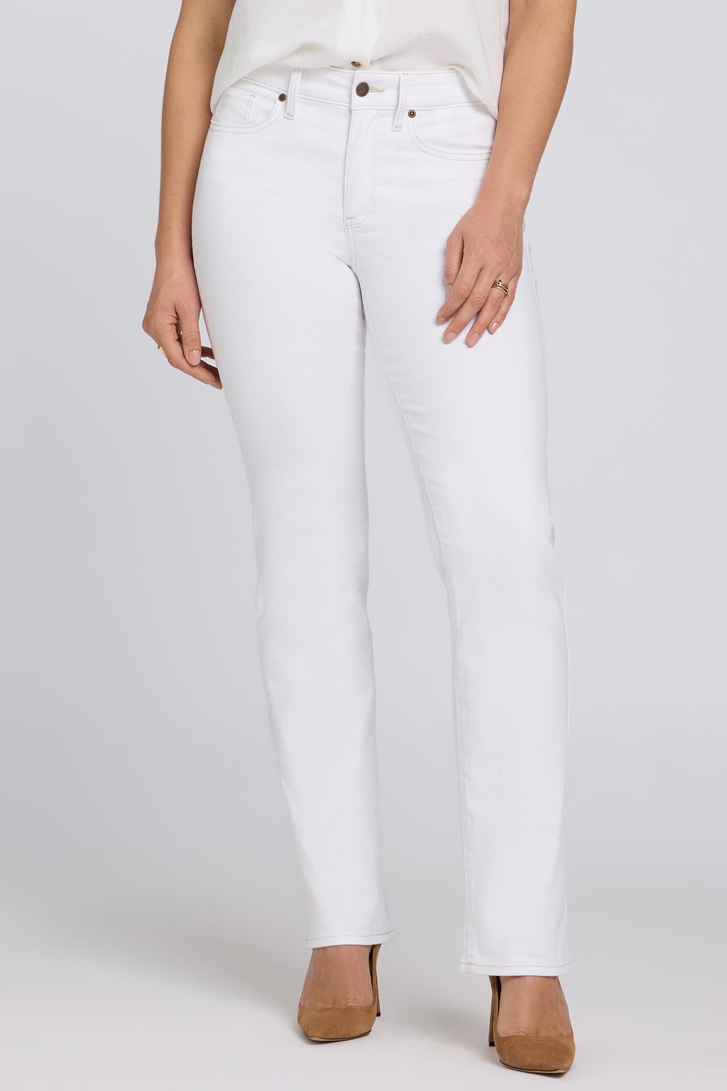 Marilyn Straight Jeans - Optic White