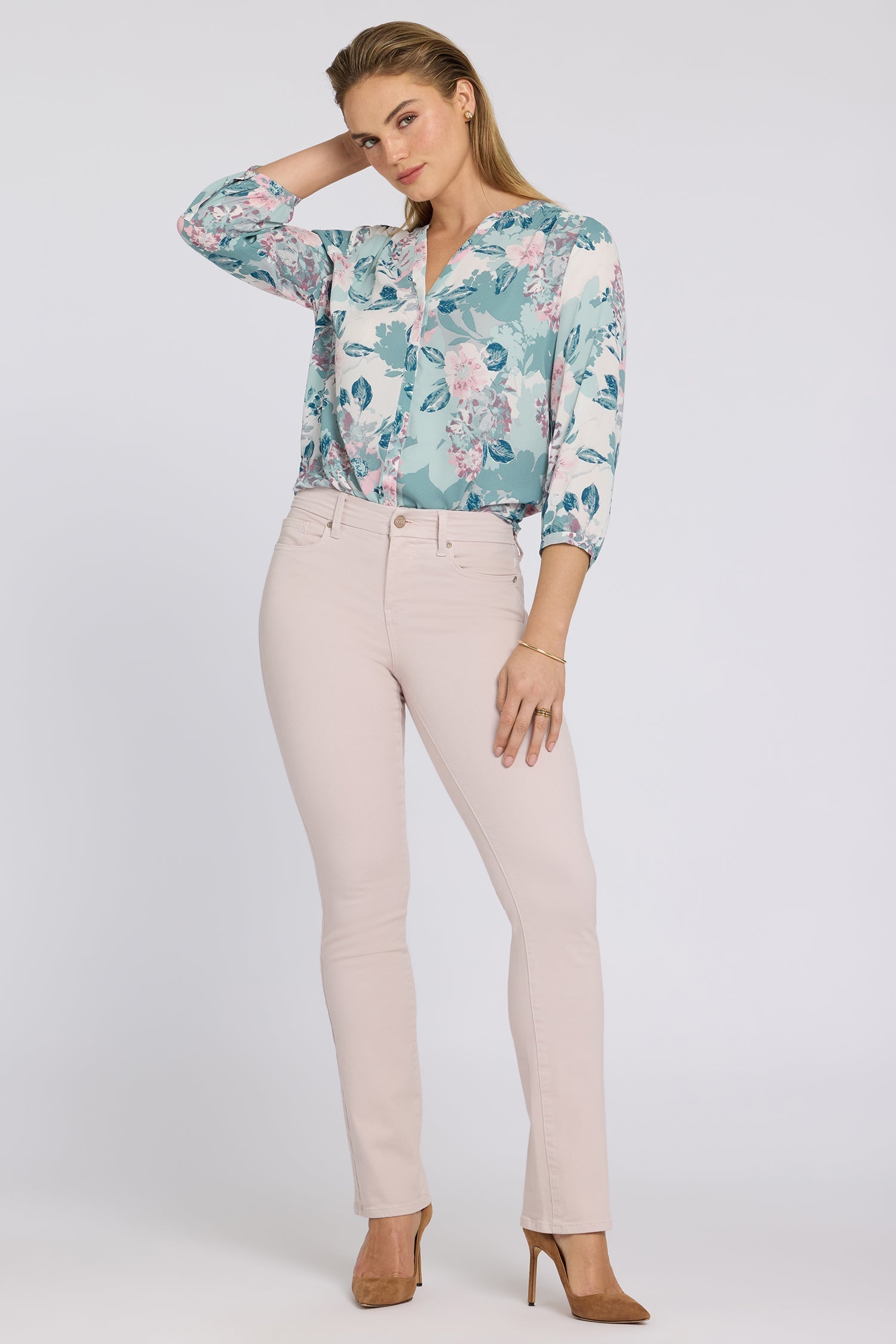 Waist-Match™ Marilyn Straight Jeans - Rock Flower