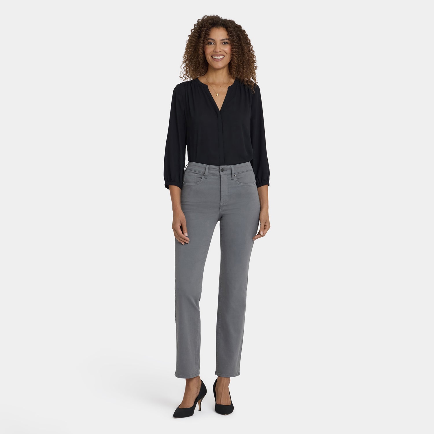 Marilyn Straight Jeans - Lunar Stone