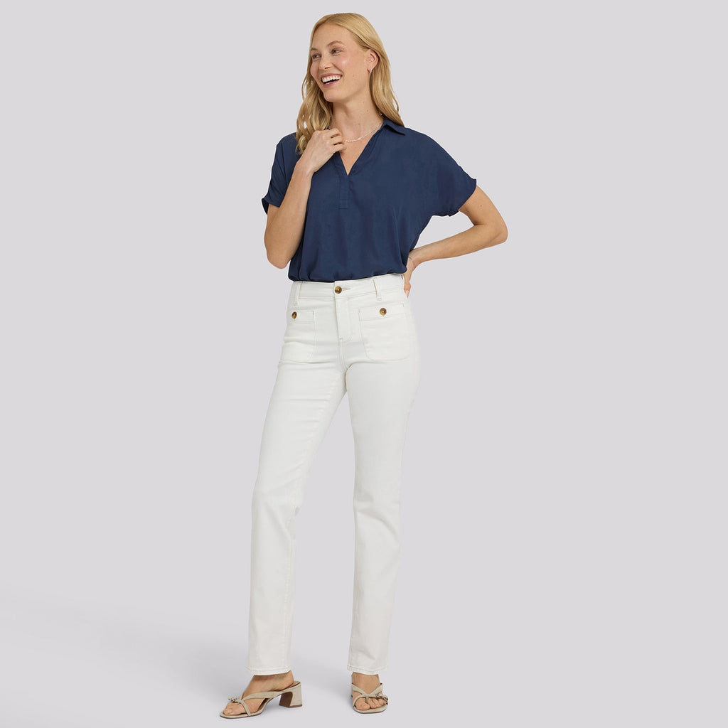 Marilyn Straight Jeans In Tall - Vintage White