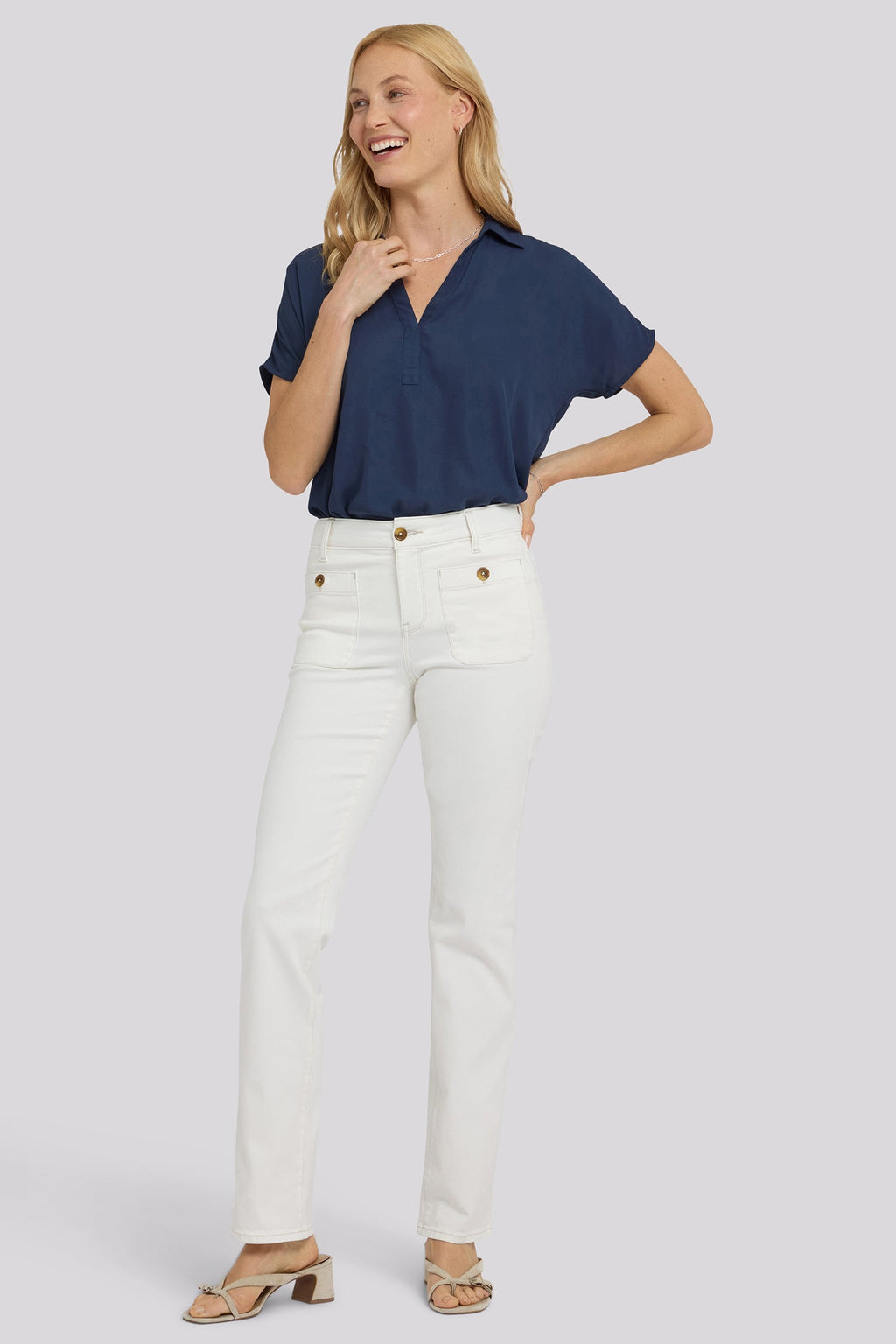 Marilyn Straight Jeans - Vintage White