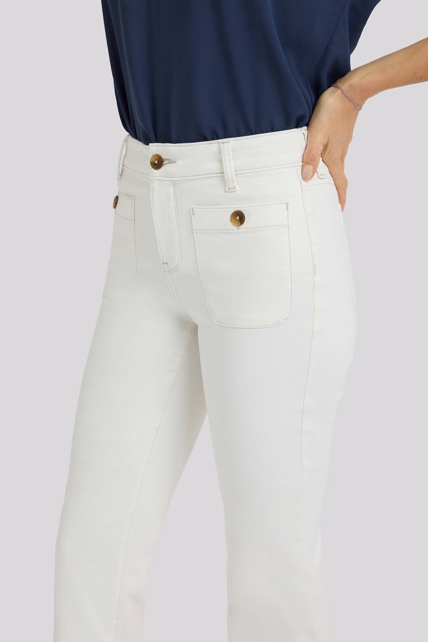 Marilyn Straight Jeans - Vintage White