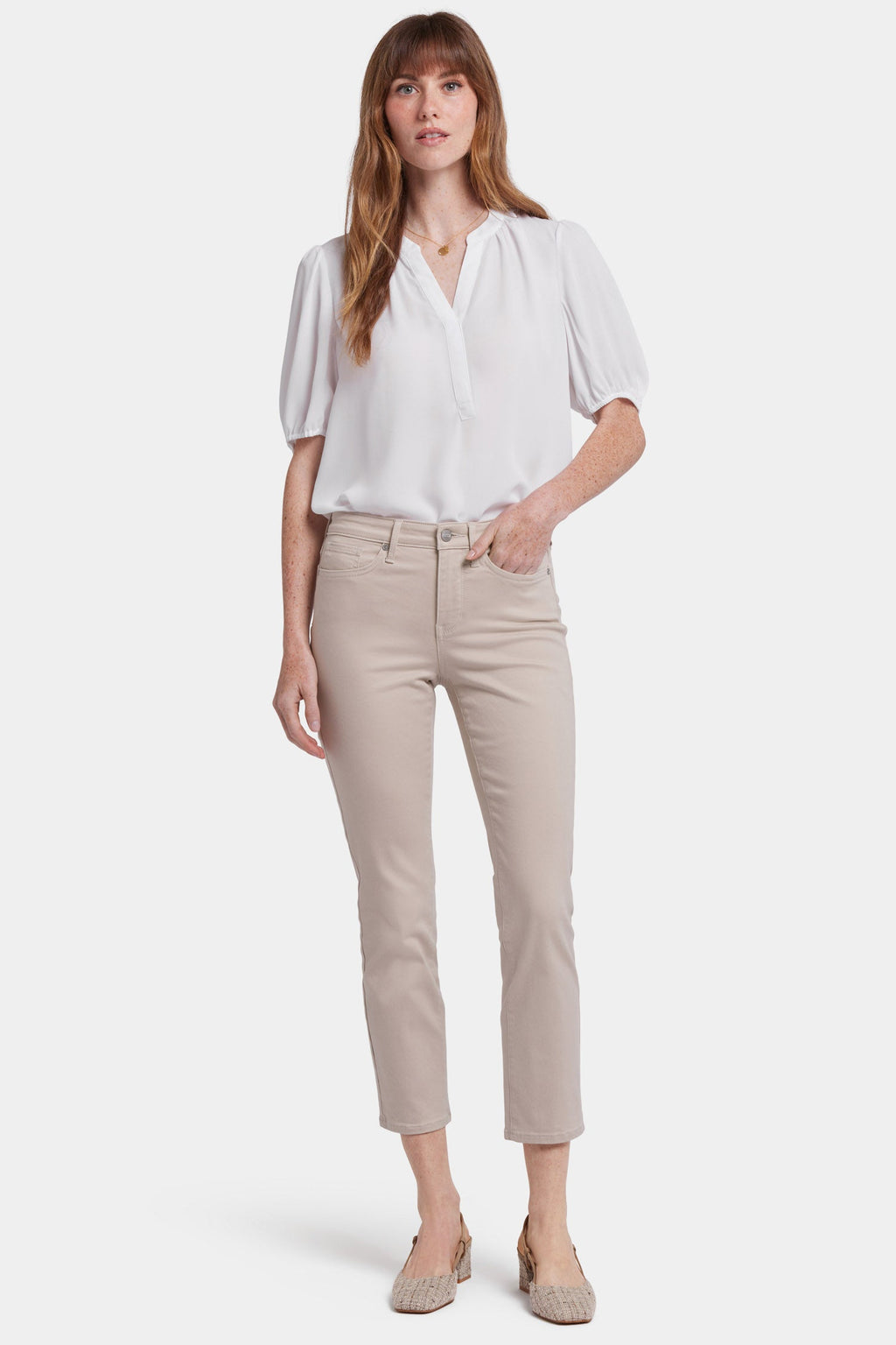Sheri Slim Ankle Jeans - Feather