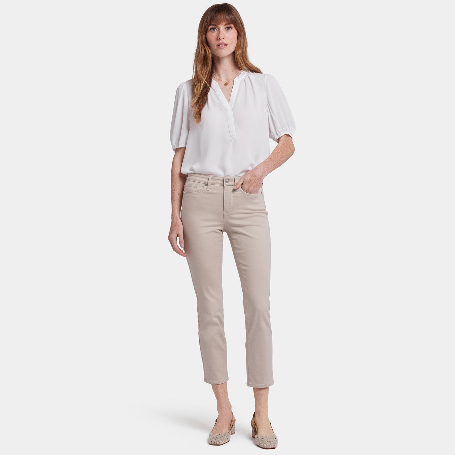 Sheri Slim Ankle Jeans - Feather