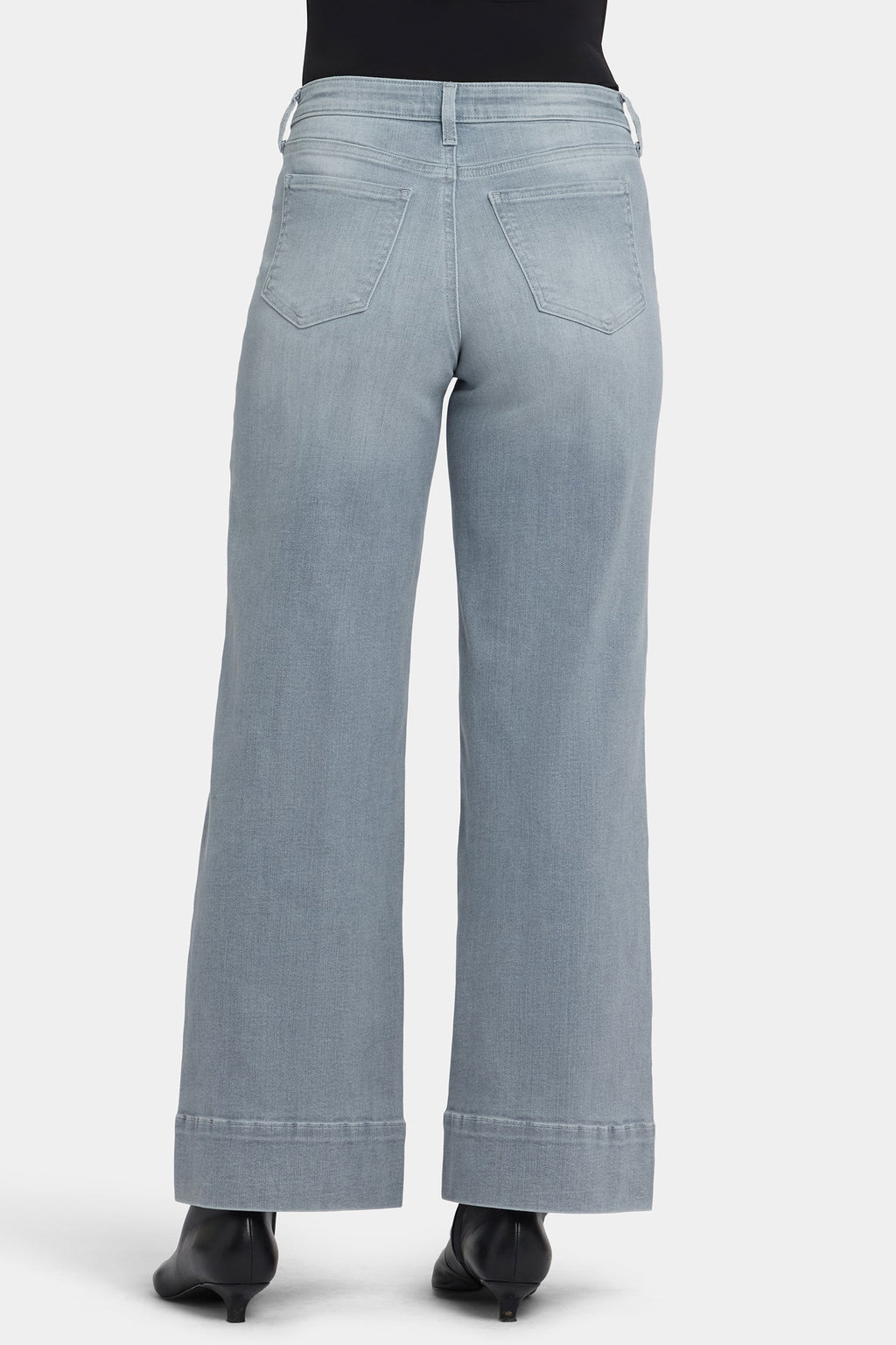 Teresa Wide Leg Ankle Jeans - Silver Eiffel