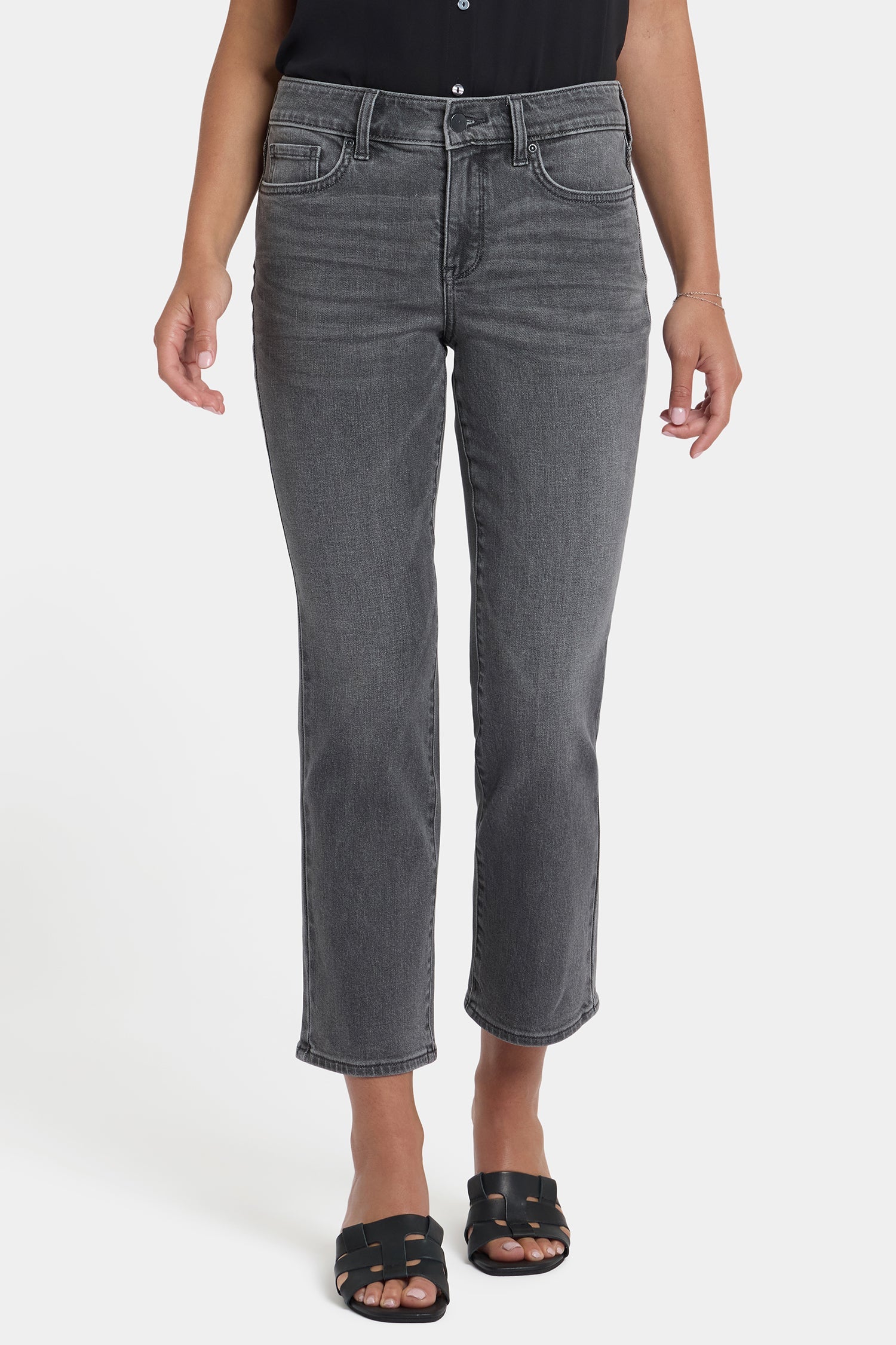 Marilyn Straight Ankle Jeans - Dusty Ash