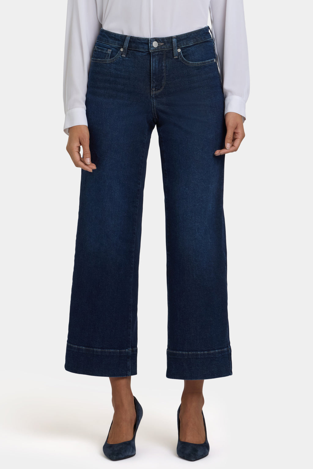 Teresa Wide Leg Ankle Jeans - Midnight Breeze