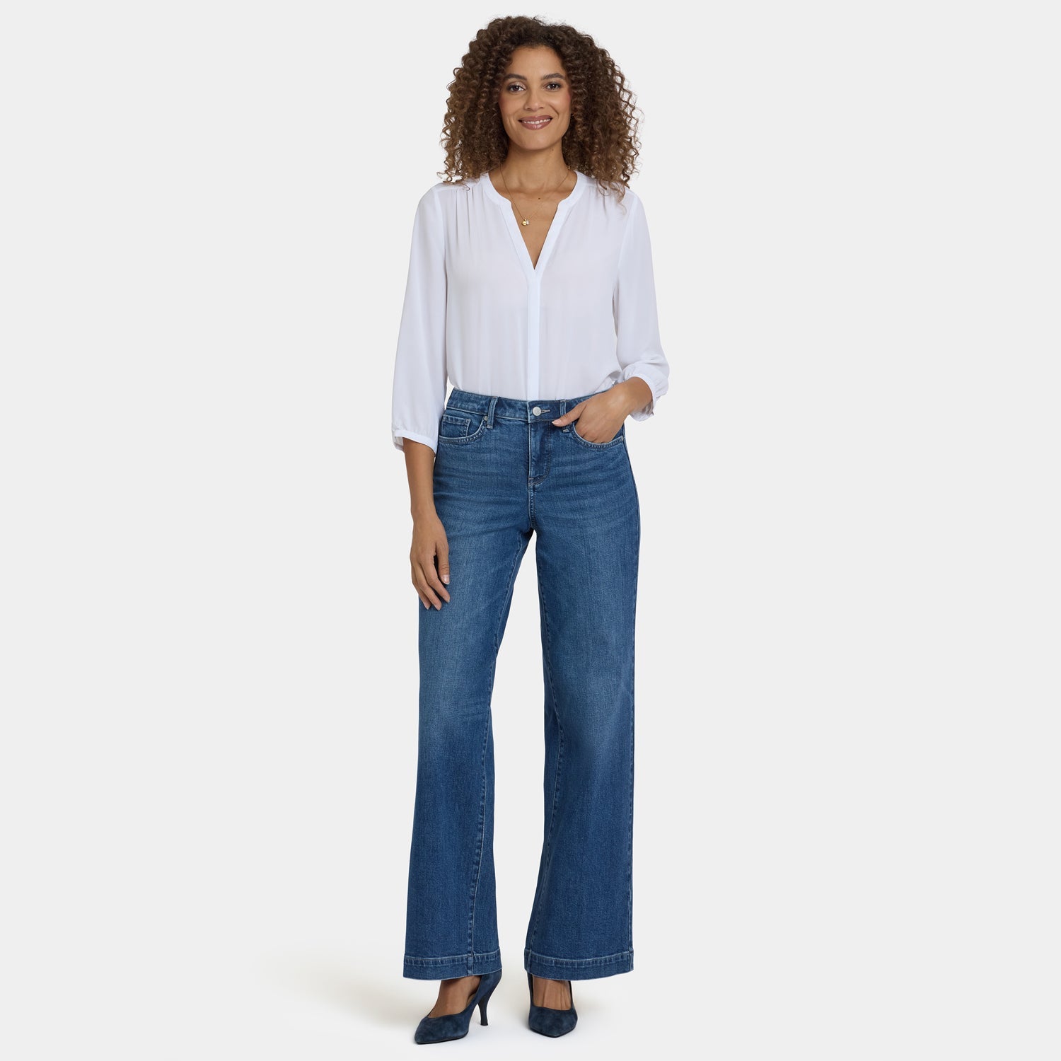 Teresa Wide Leg Jeans - Lake Notre-Dame