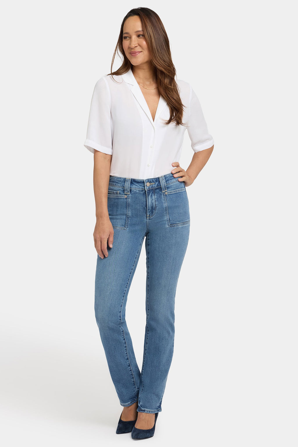 Marilyn Straight Jeans - Bastille Sea