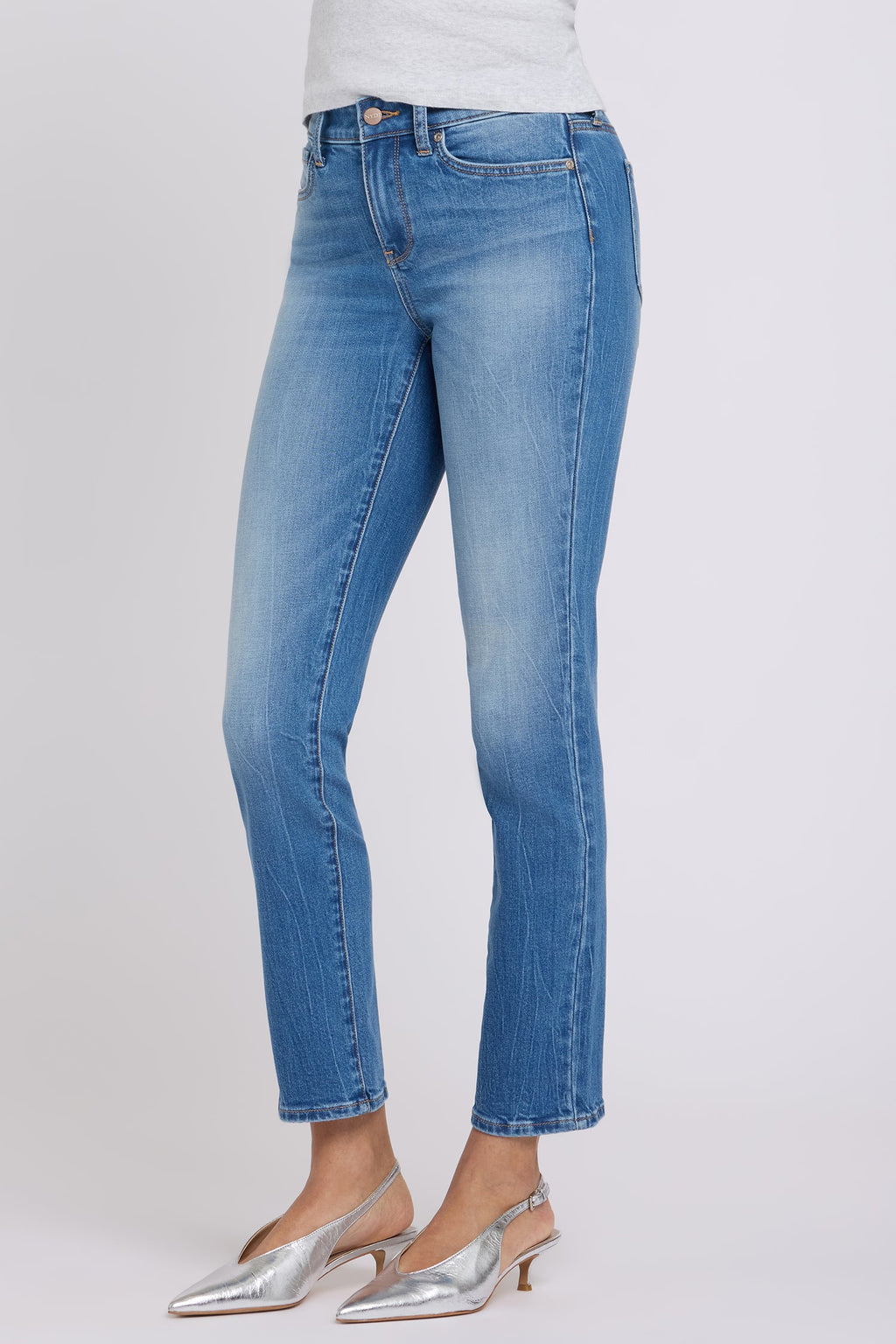 Sheri Slim Straight Ankle Jeans - Pacifica