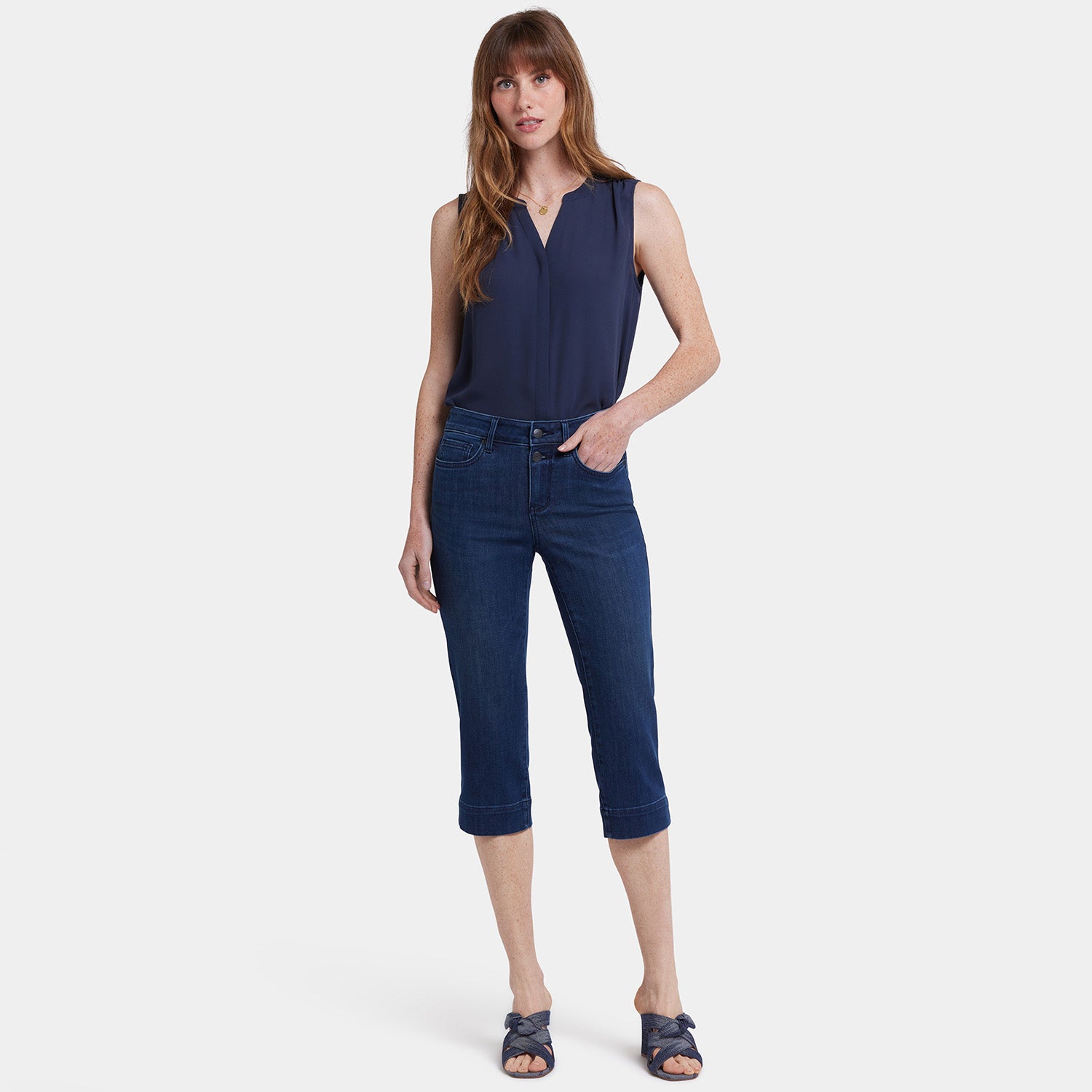 Marilyn Straight Crop Jeans - Ibiza Blues