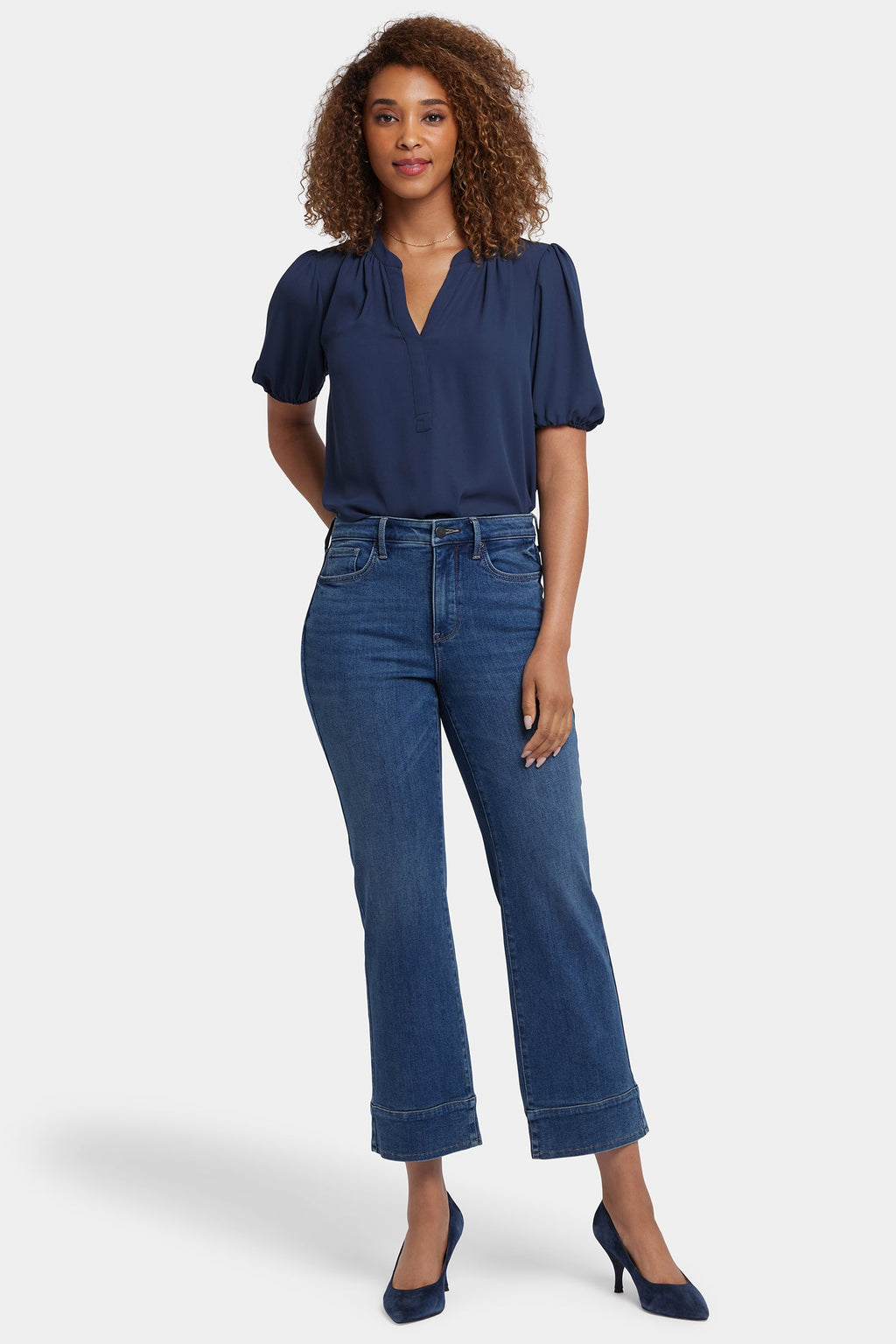 Bailey Relaxed Straight Ankle Jeans - Rio Rapids