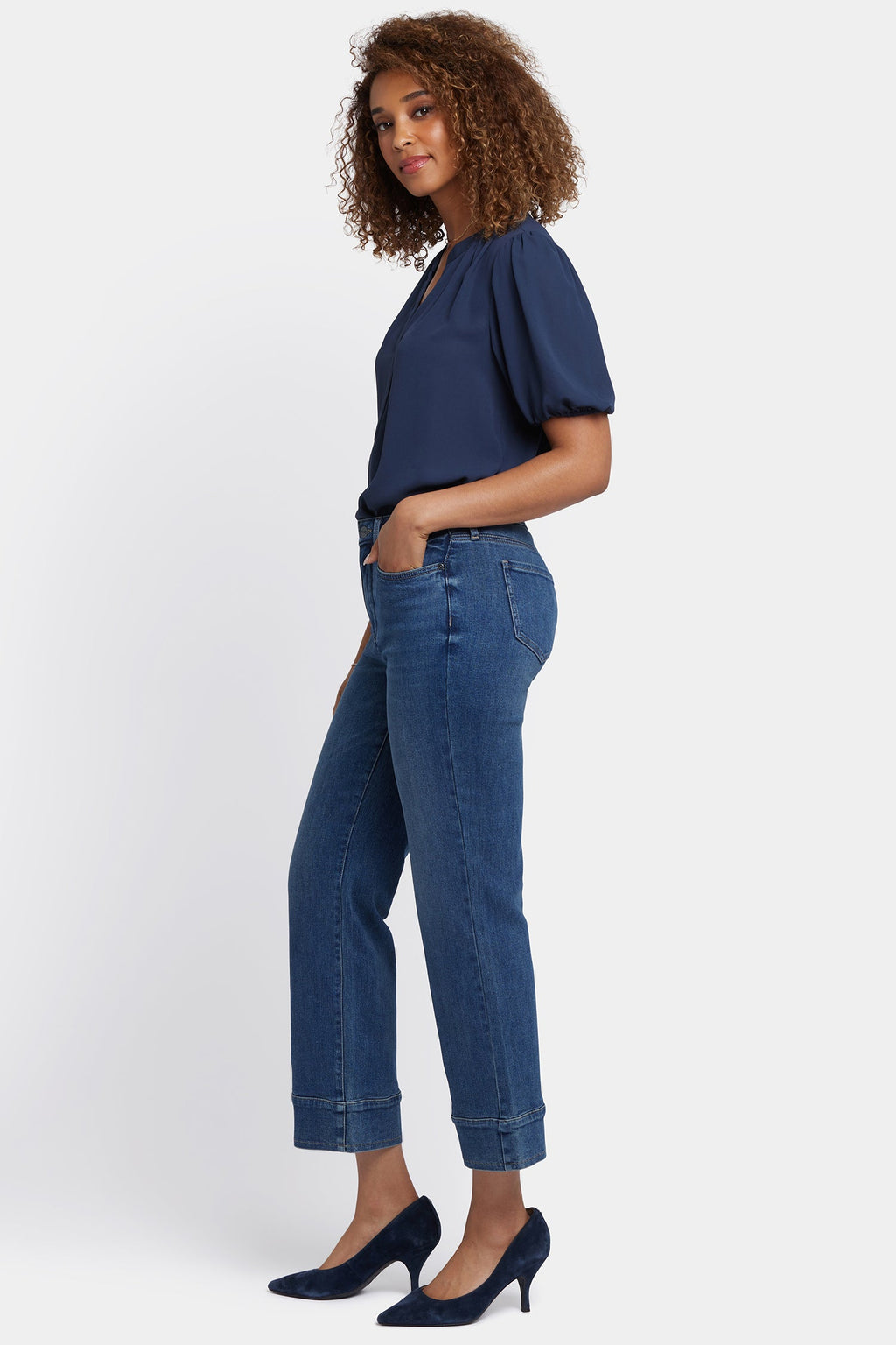Bailey Relaxed Straight Ankle Jeans - Rio Rapids