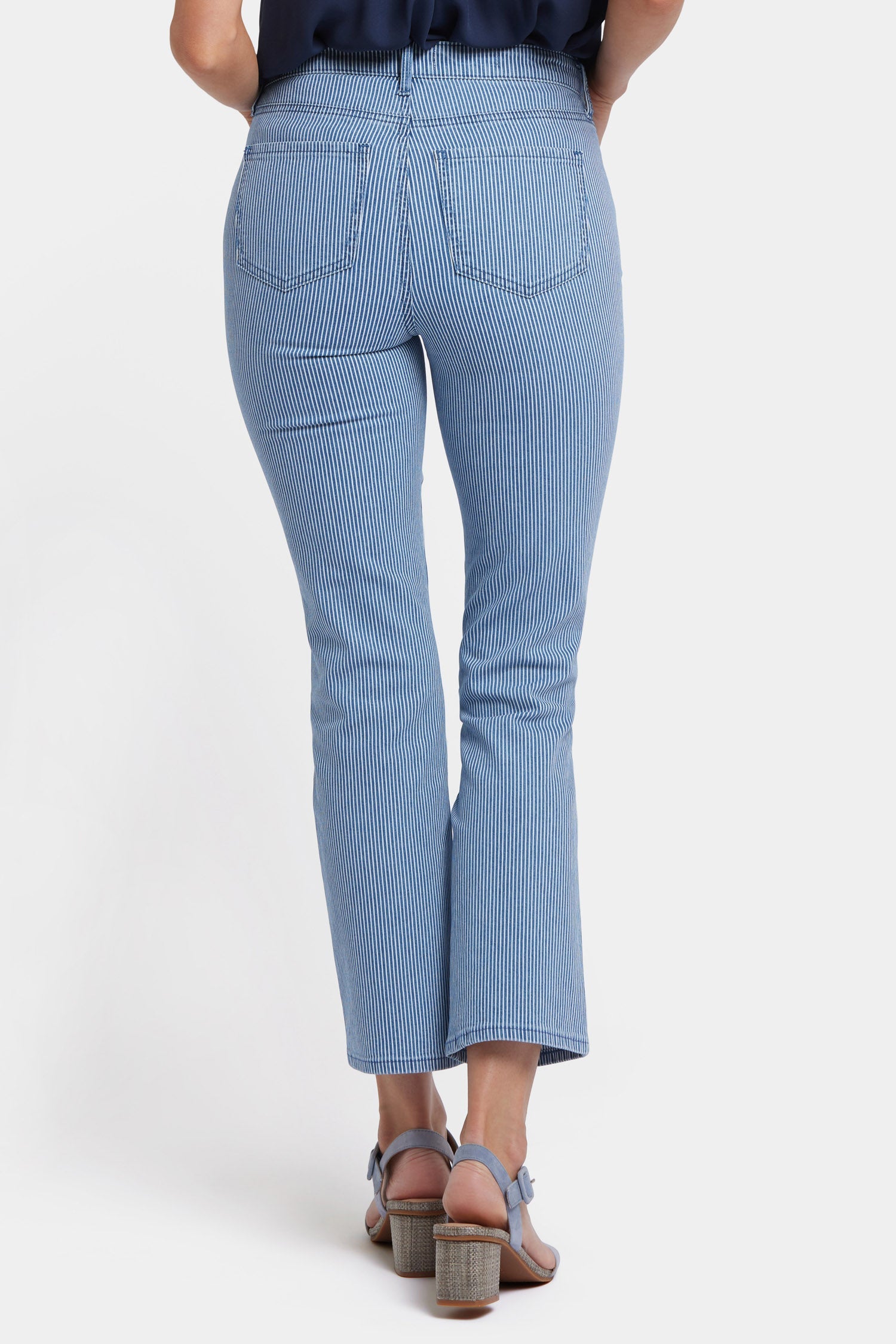 Billie Mini Bootcut Ankle Jeans - Villa Vista Stripe