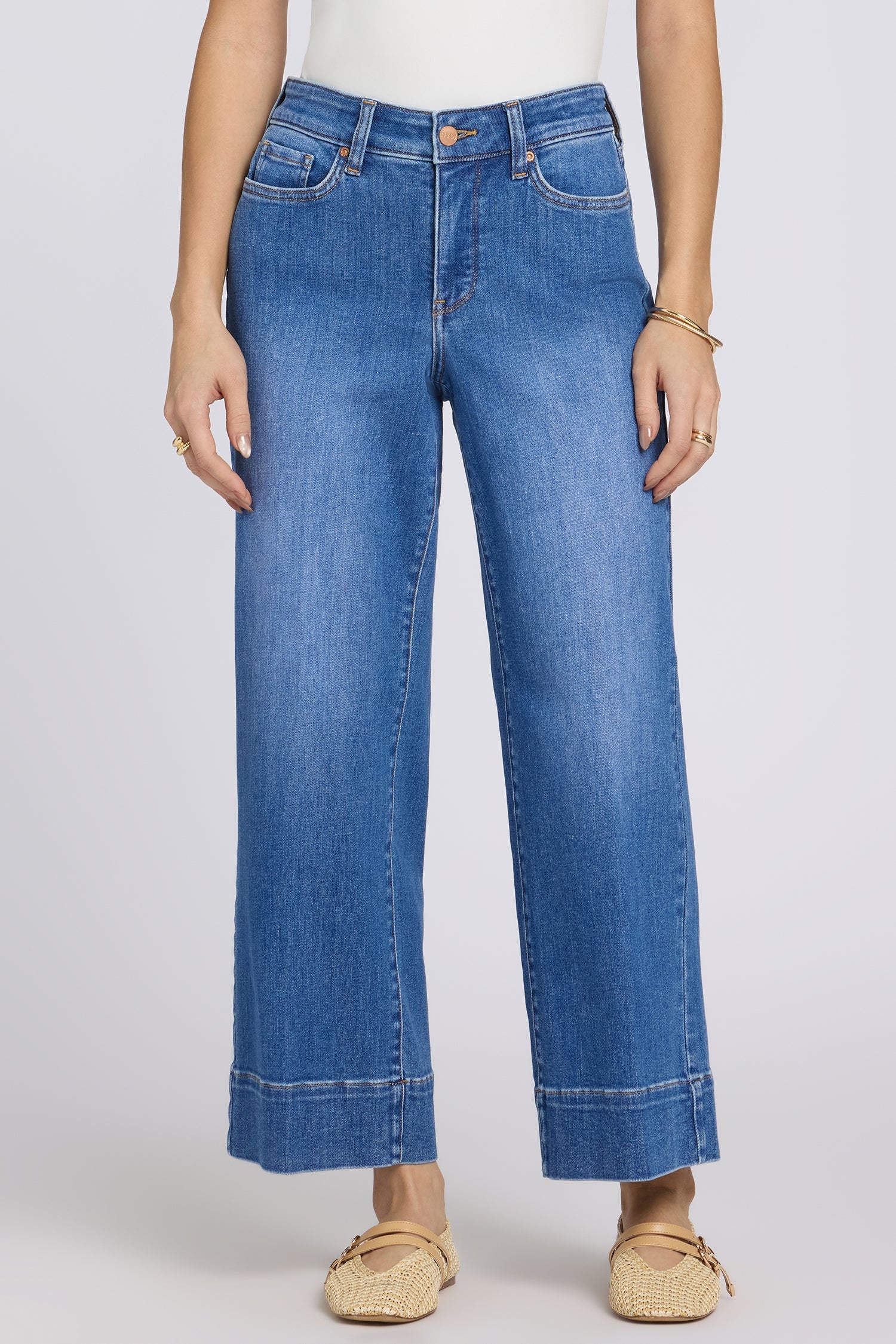 Teresa Wide Leg Ankle Jeans - Blue Paradise