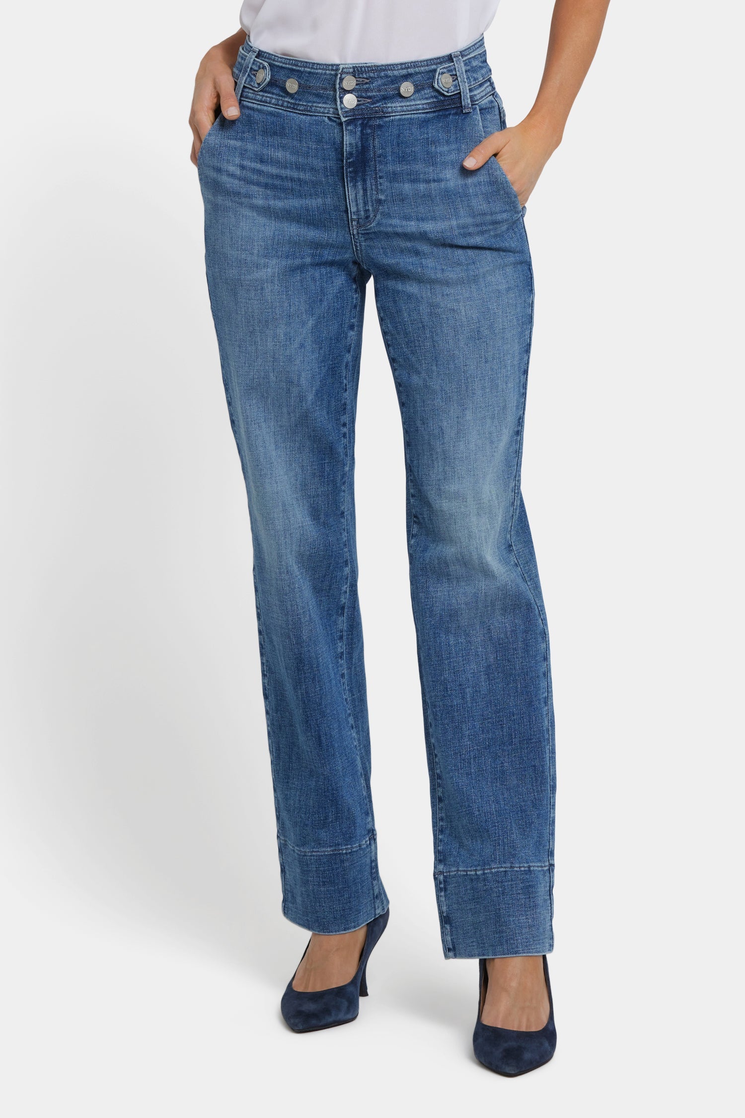 Bailey Relaxed Straight Jeans - Washed Crystal