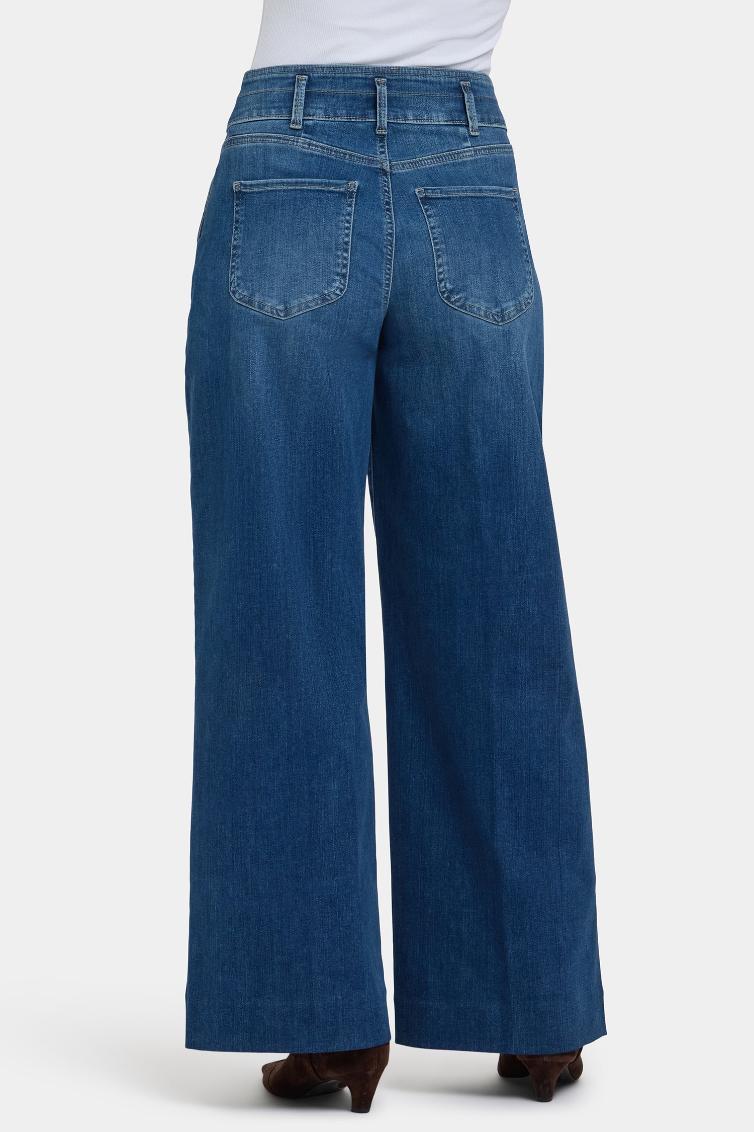 Mona Wide Leg Trouser Jeans - Royal Ocean