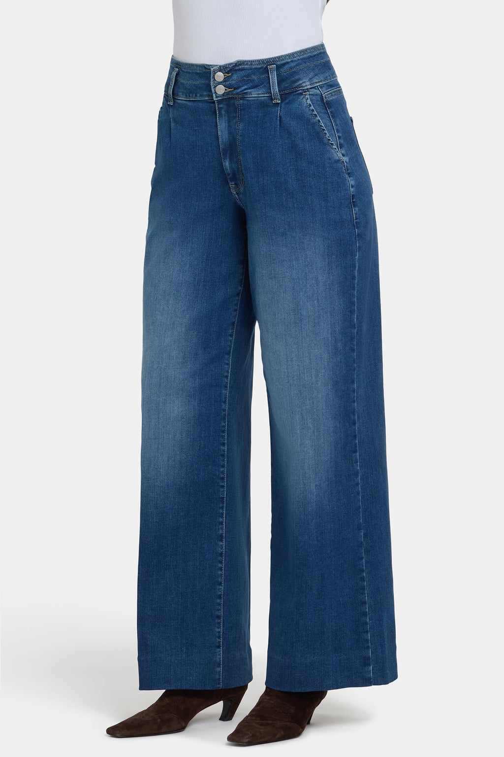 Mona Wide Leg Trouser Jeans - Royal Ocean