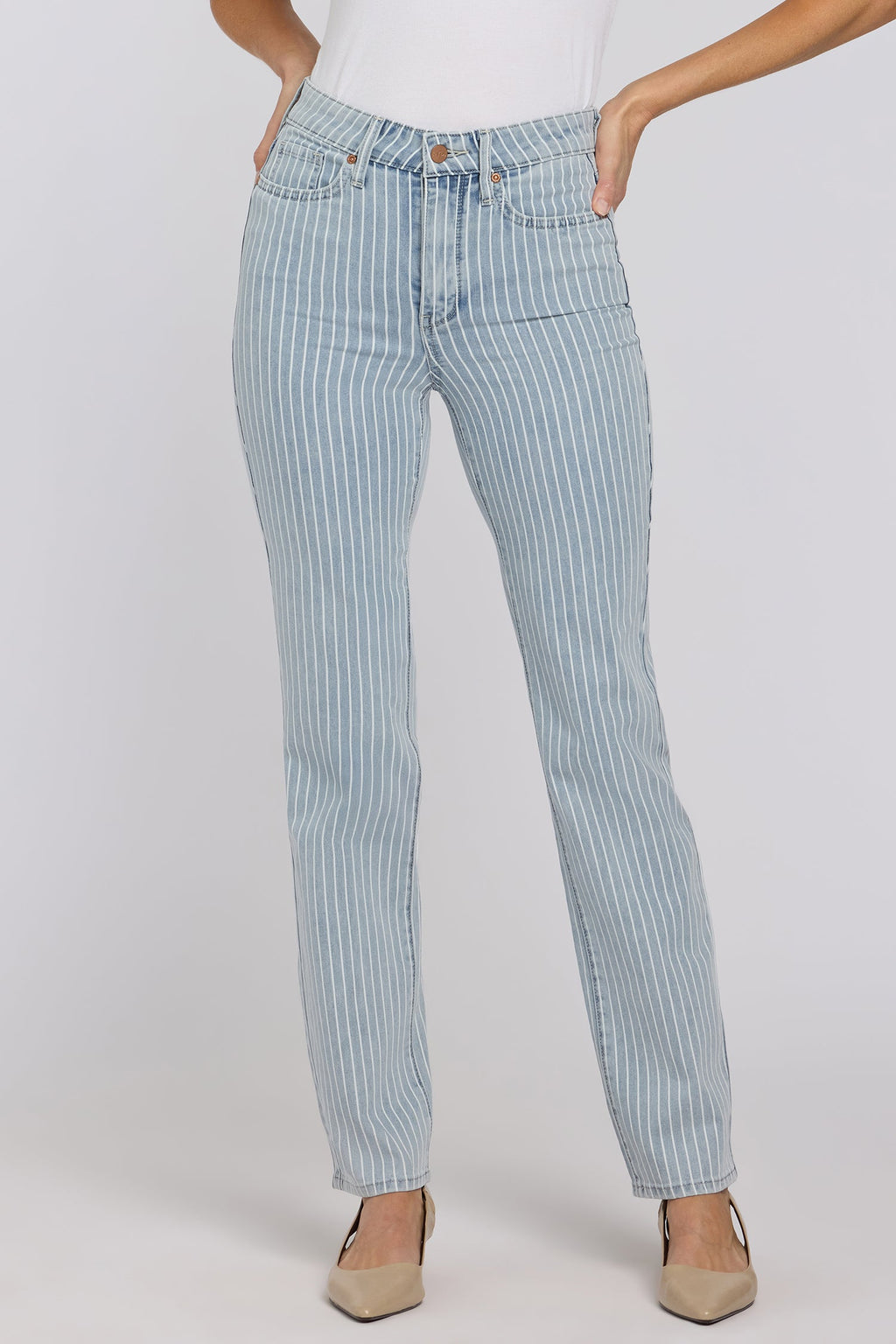 Marilyn Straight Jeans - Azure Stripe