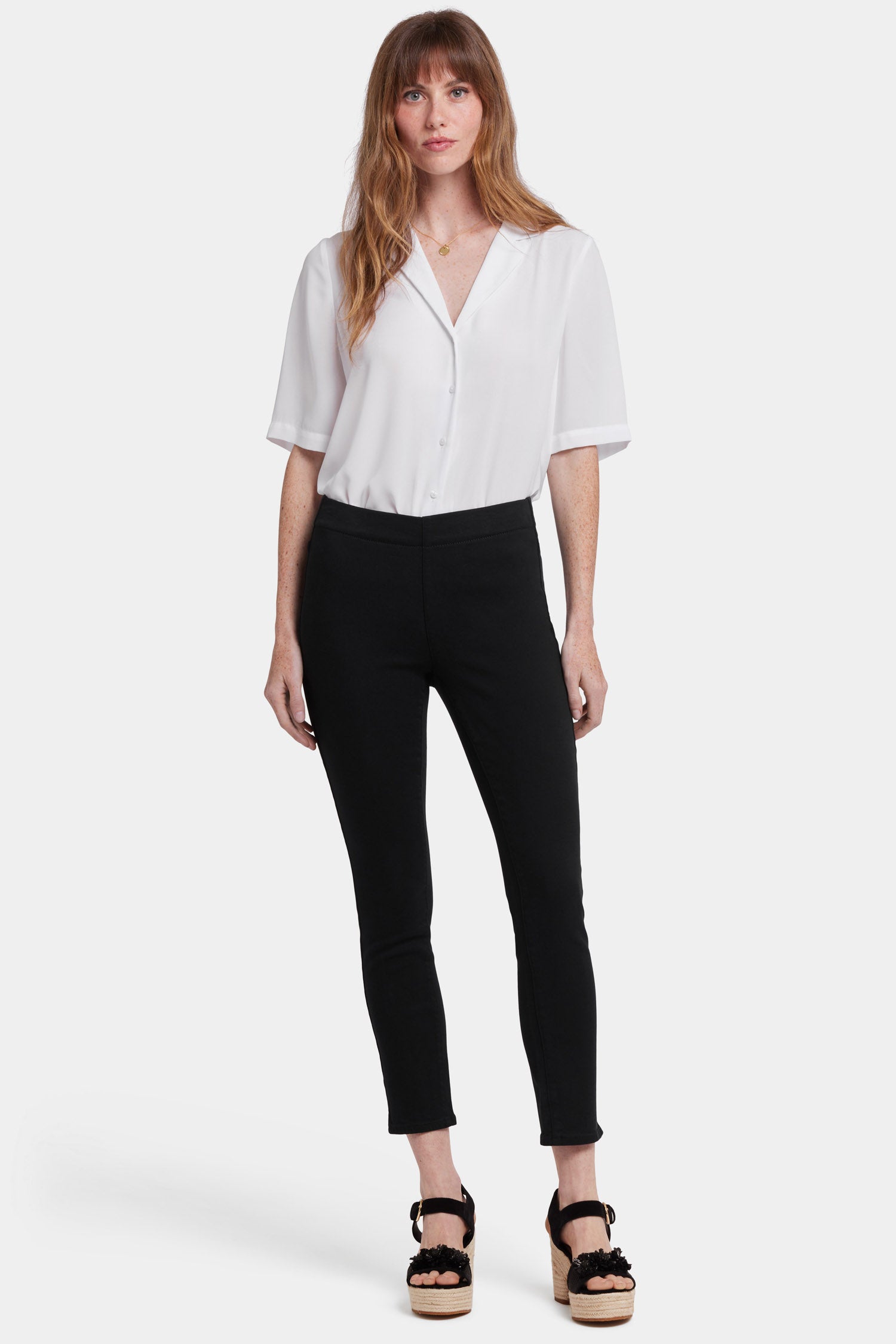 Ami Skinny Ankle Pull-On Jeans - Overdye Black