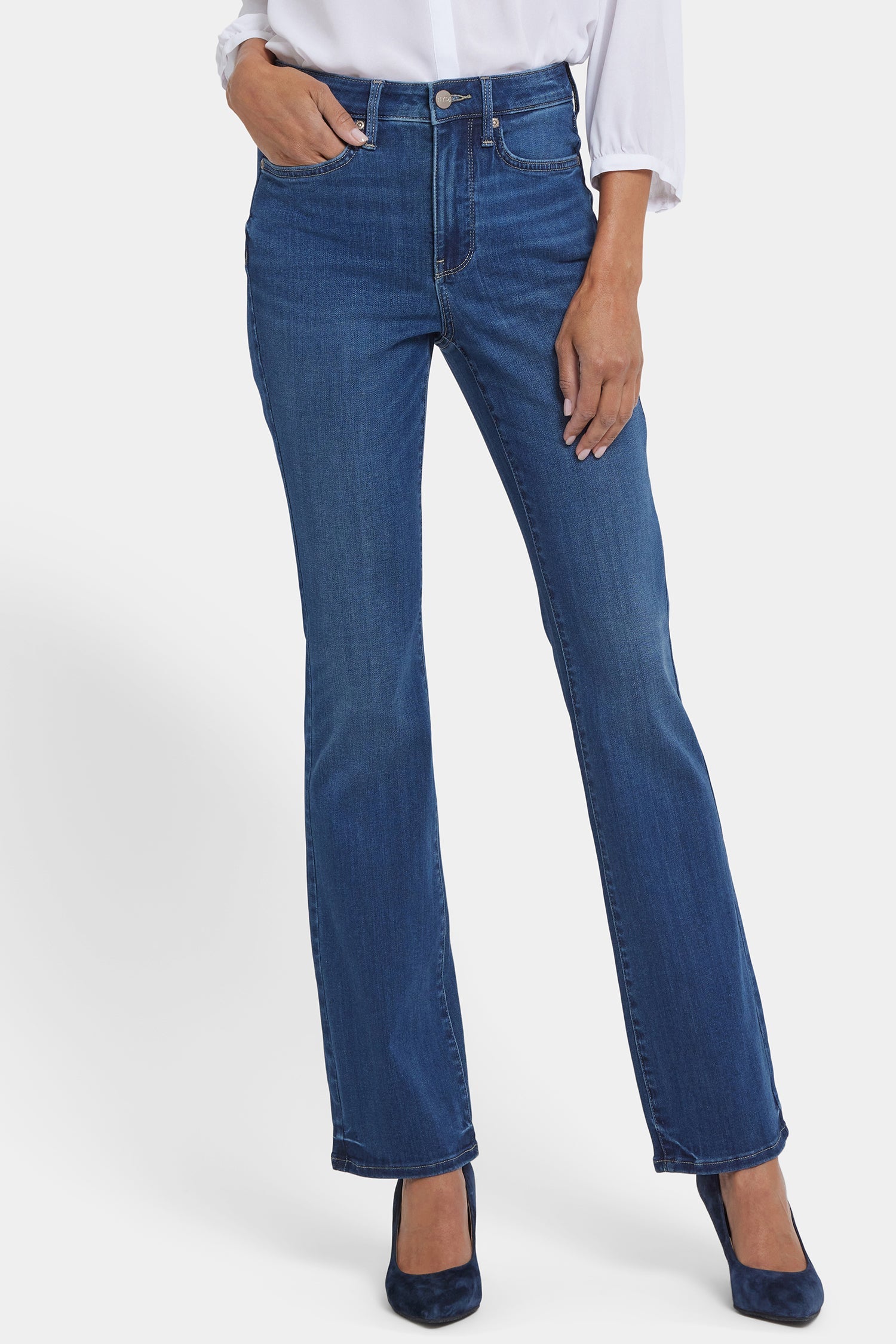 Billie Mini Bootcut Jeans In Petite - Vintage Lapis