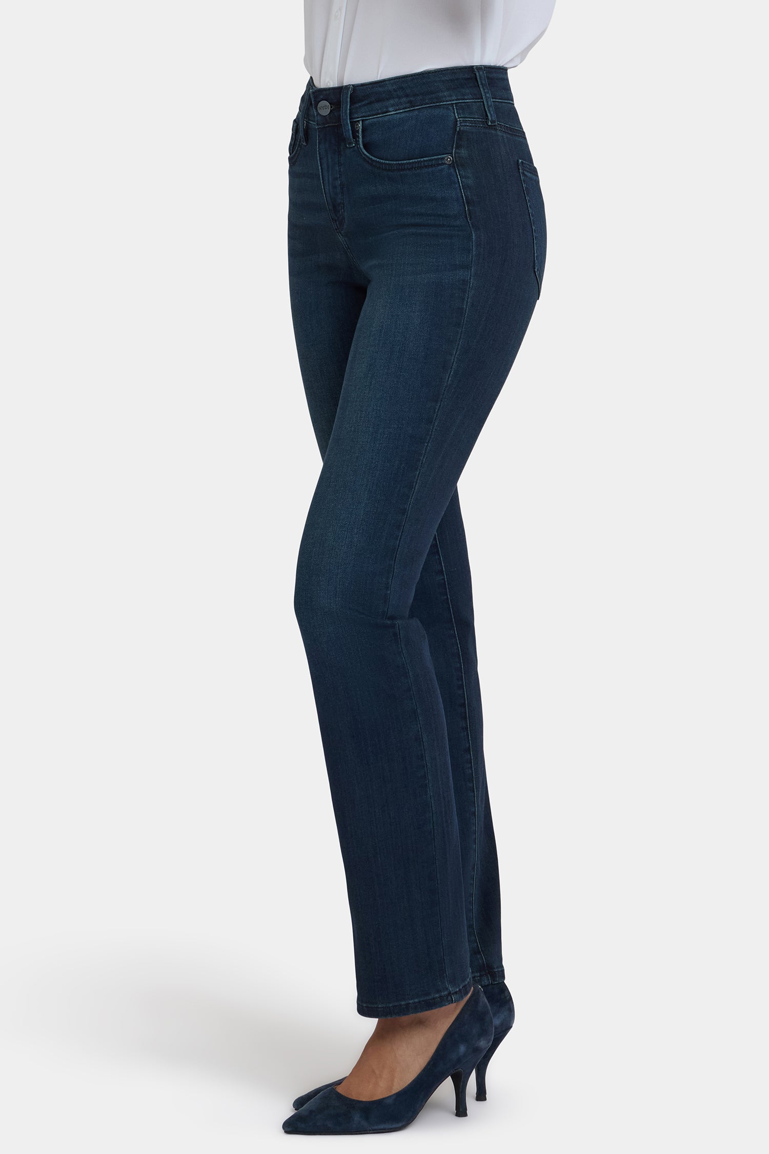 Marilyn Straight Jeans In Petite - Obsidian Blue