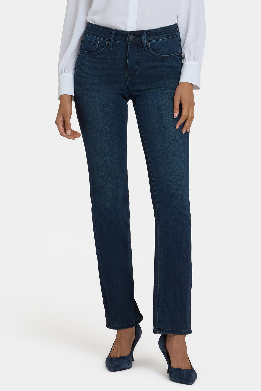 Marilyn Straight Jeans In Petite - Obsidian Blue
