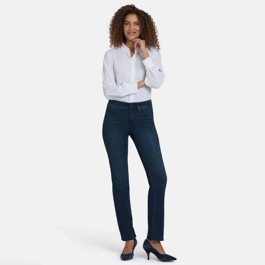 Marilyn Straight Jeans In Petite - Obsidian Blue