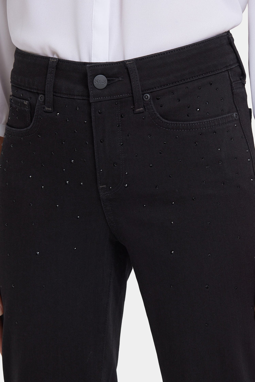Marilyn Straight Jeans In Petite - Black Rinse