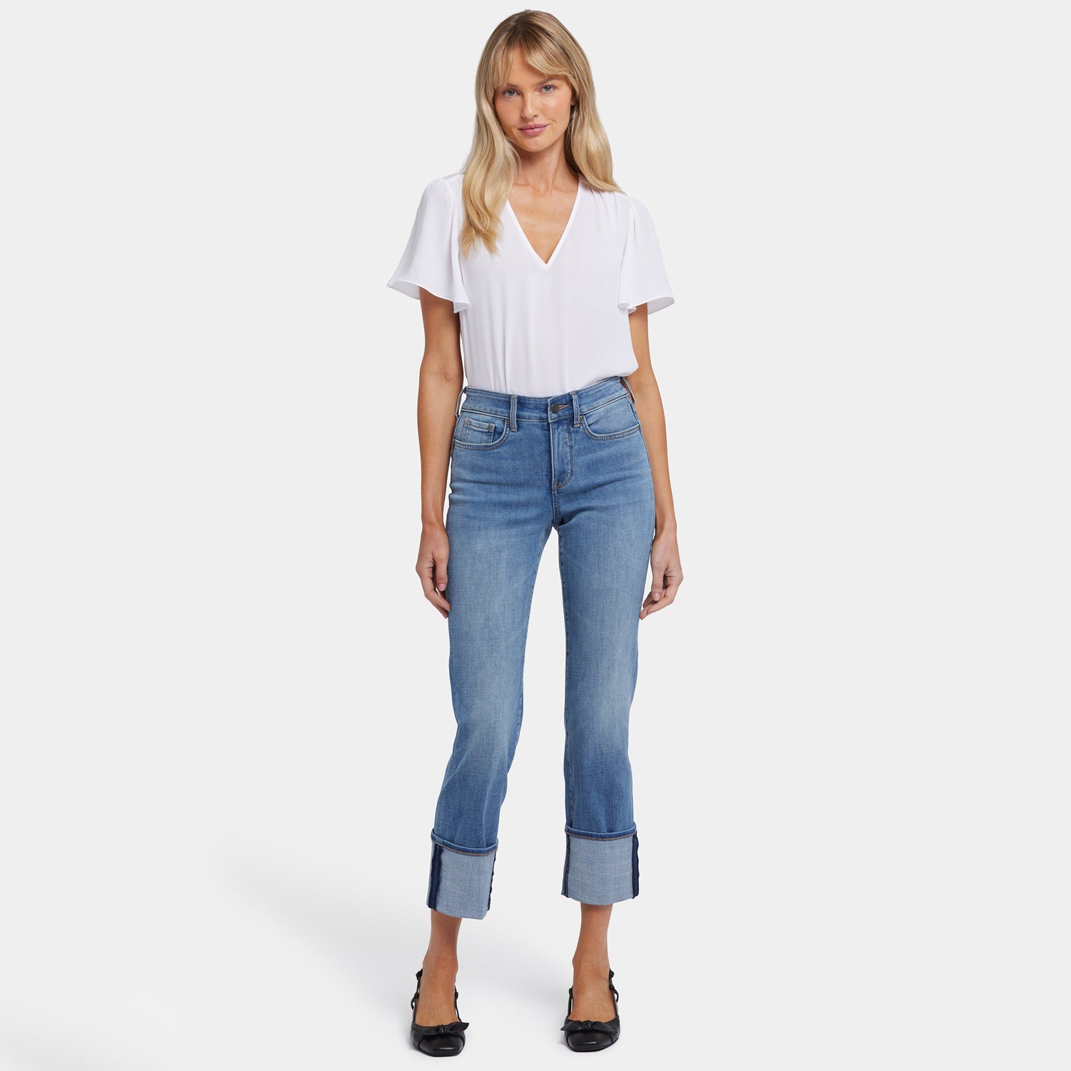 Marilyn Straight Jeans In Petite - Barcelona Breeze