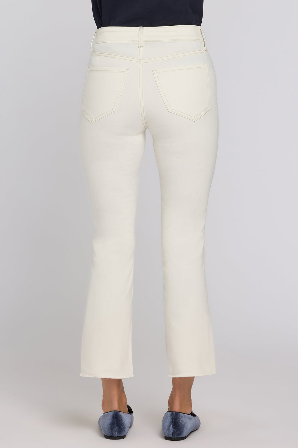 Billie Mini Bootcut Ankle Jeans In Petite - Vintage White