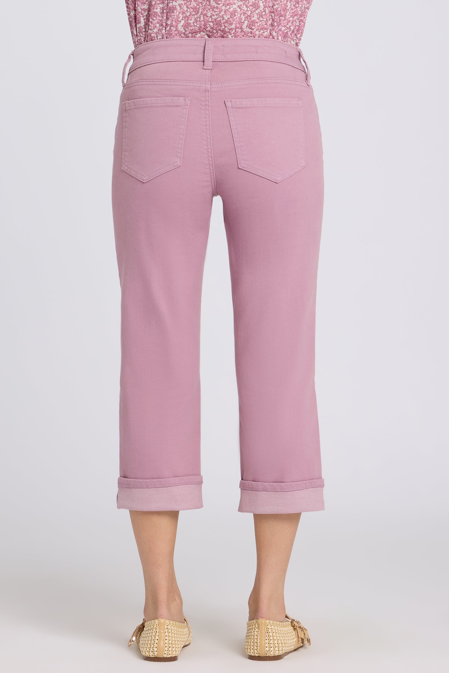 Marilyn Straight Crop Jeans In Petite - Dusky Daisy