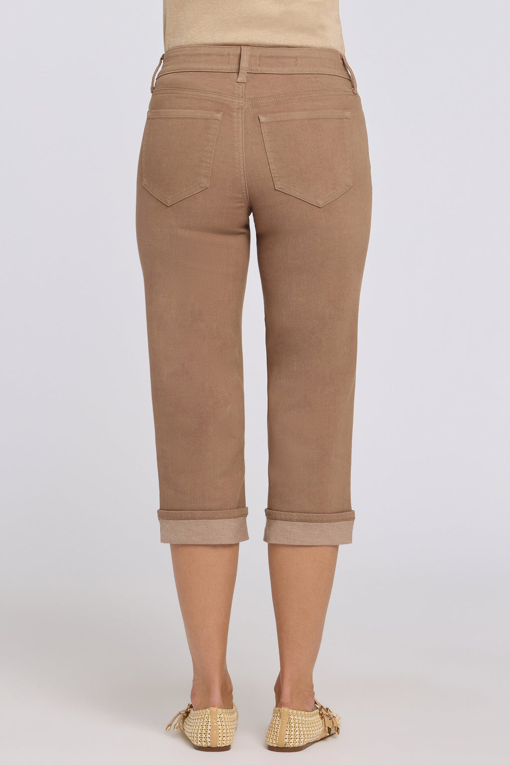Marilyn Straight Crop Jeans In Petite - Toasted Coconut
