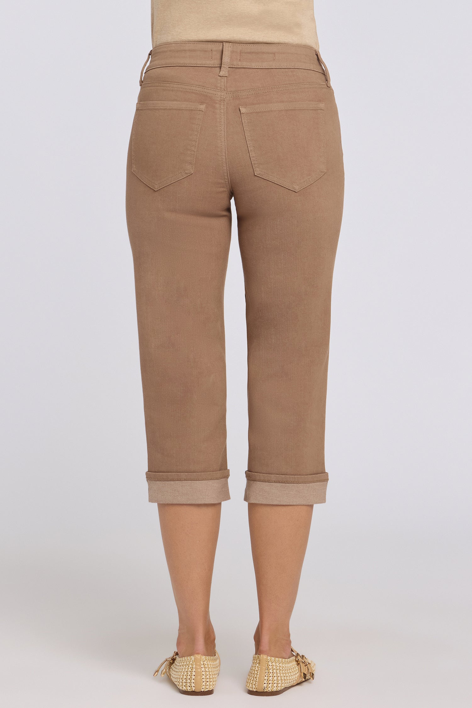 Marilyn Straight Crop Jeans In Petite - Toasted Coconut