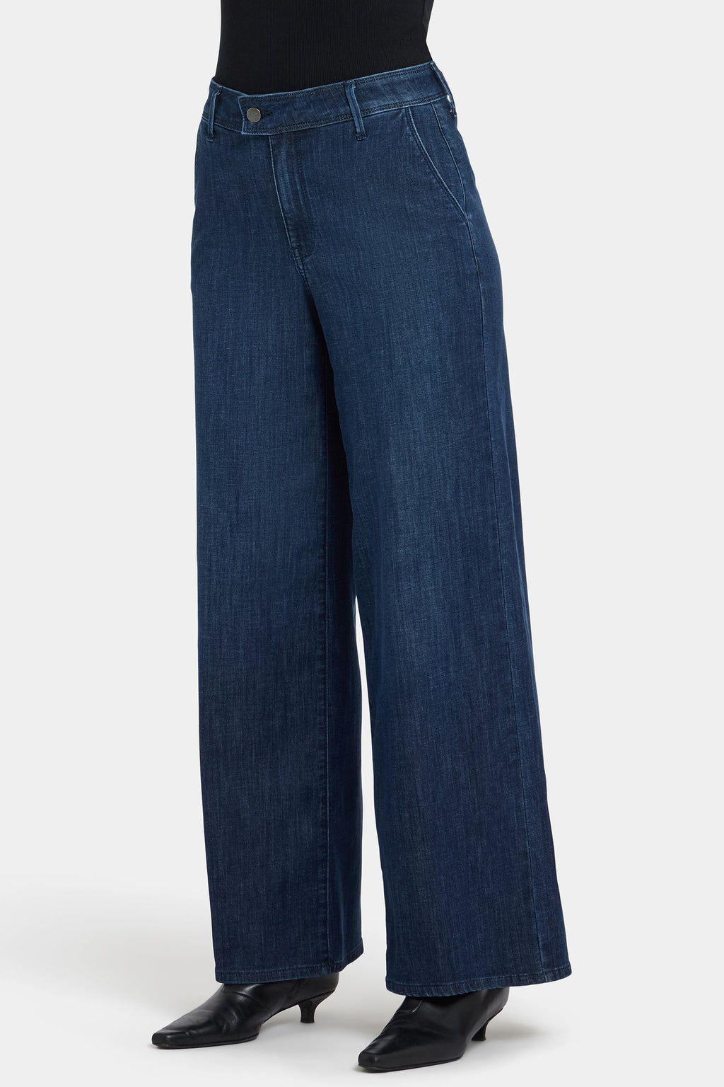 Mona Wide Leg Trouser Jeans In Petite - Louvre Sapphire