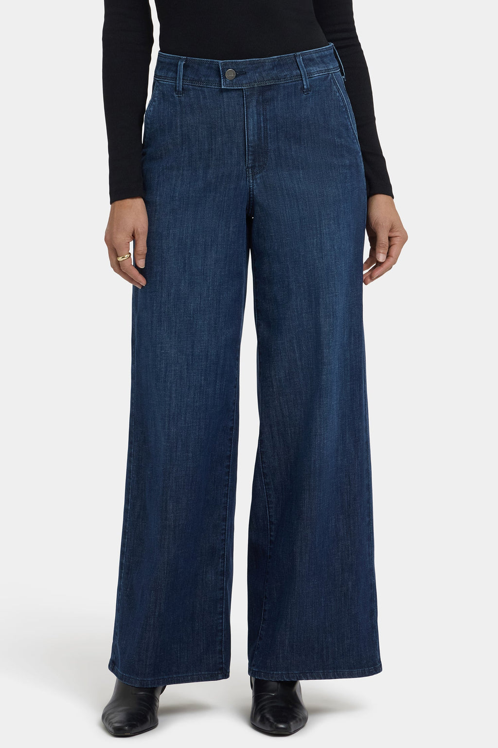Mona Wide Leg Trouser Jeans In Petite - Louvre Sapphire
