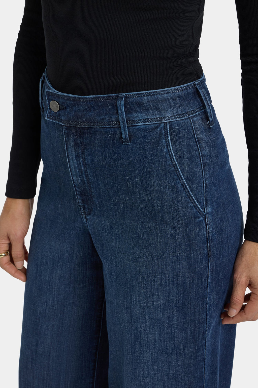 Mona Wide Leg Trouser Jeans In Petite - Louvre Sapphire