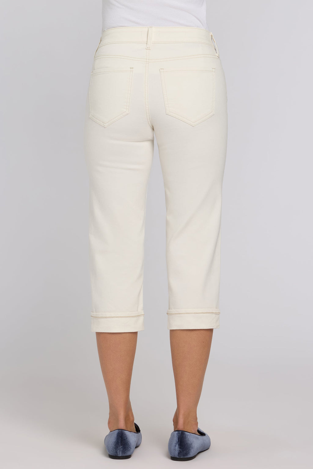 Marilyn Straight Crop Jeans In Petite - Vintage White