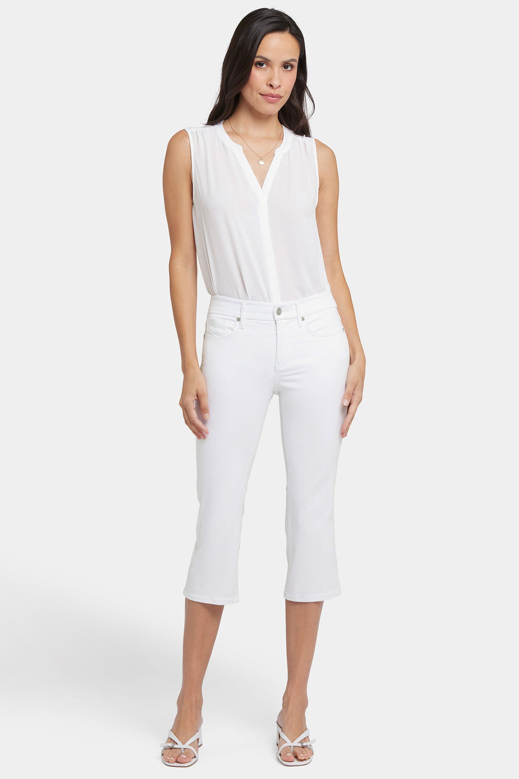 Waist-Match™ Marilyn Straight Crop Jeans In Petite - Optic White