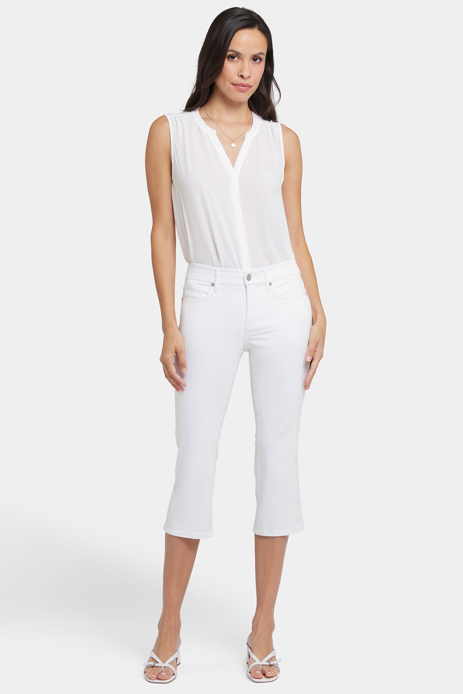 Waist-Match™ Marilyn Straight Crop Jeans In Petite - Optic White