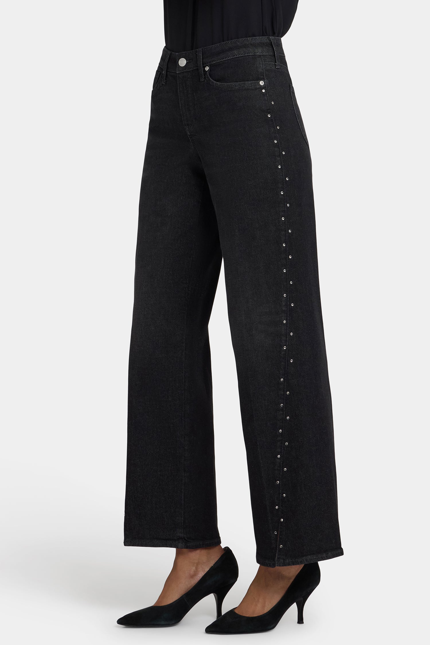 Teresa Wide Leg Jeans In Petite - French Nightfall